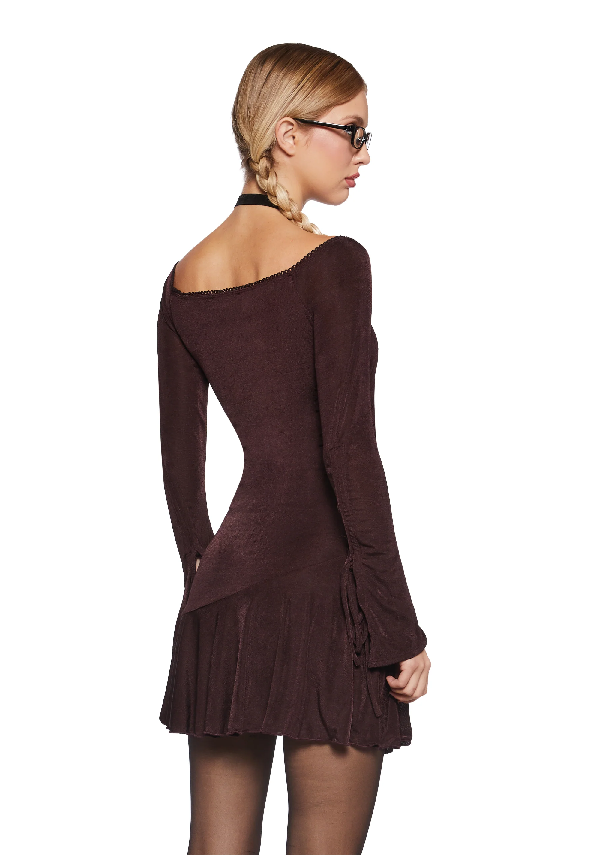 Nonchalant Energy Mini Dress - Brown - Image 4