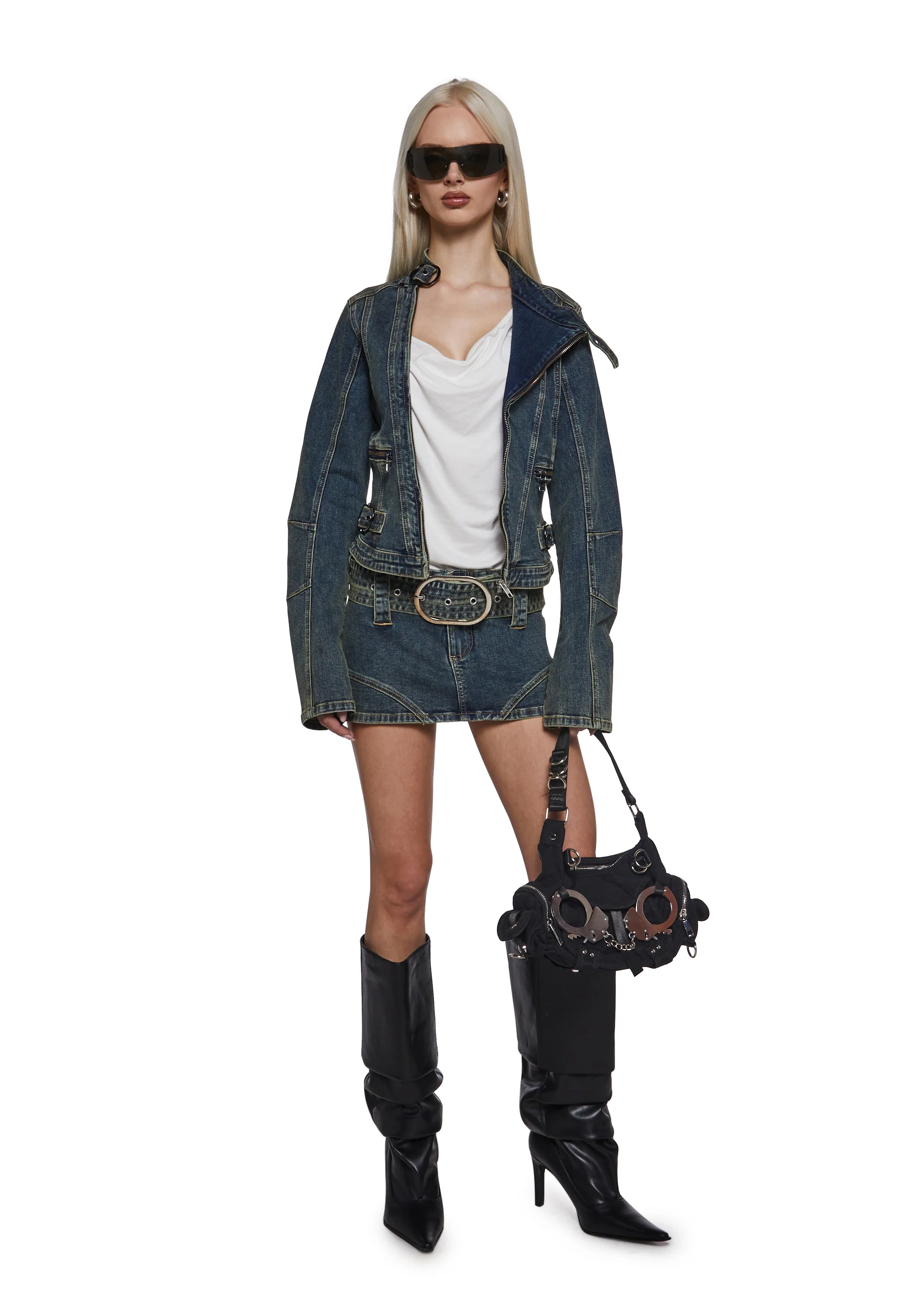 Norah Micro Skort - Denim - Image 2