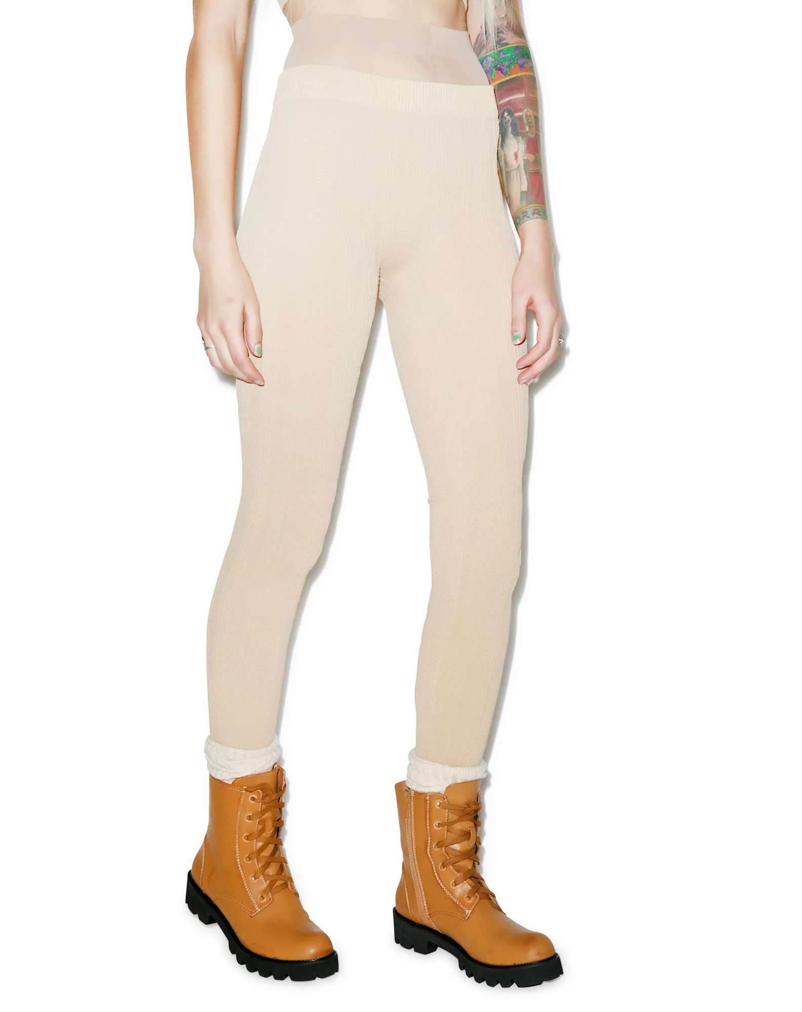 Norwegian Beauty Cable Knit Leggings - Image 4