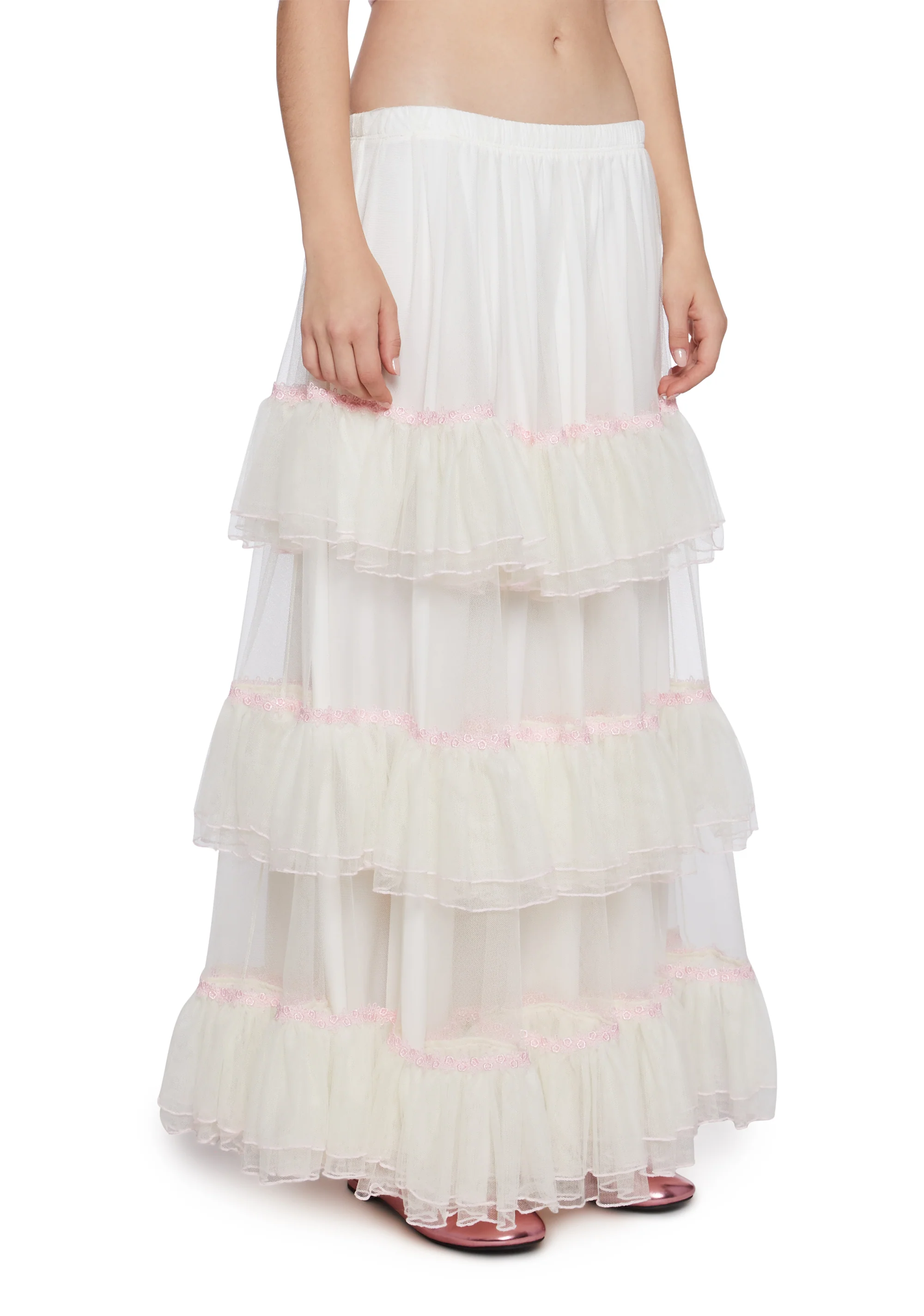 Not Shy Tiered Midi Skirt - Image 3