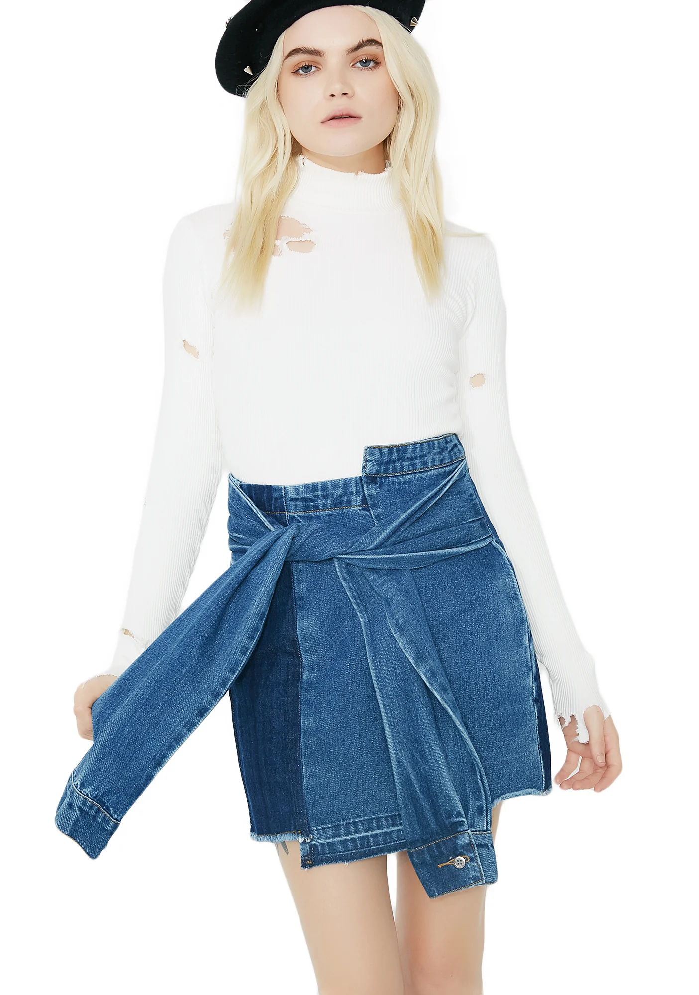 Not Trippin’ Denim Skirt - Image 2