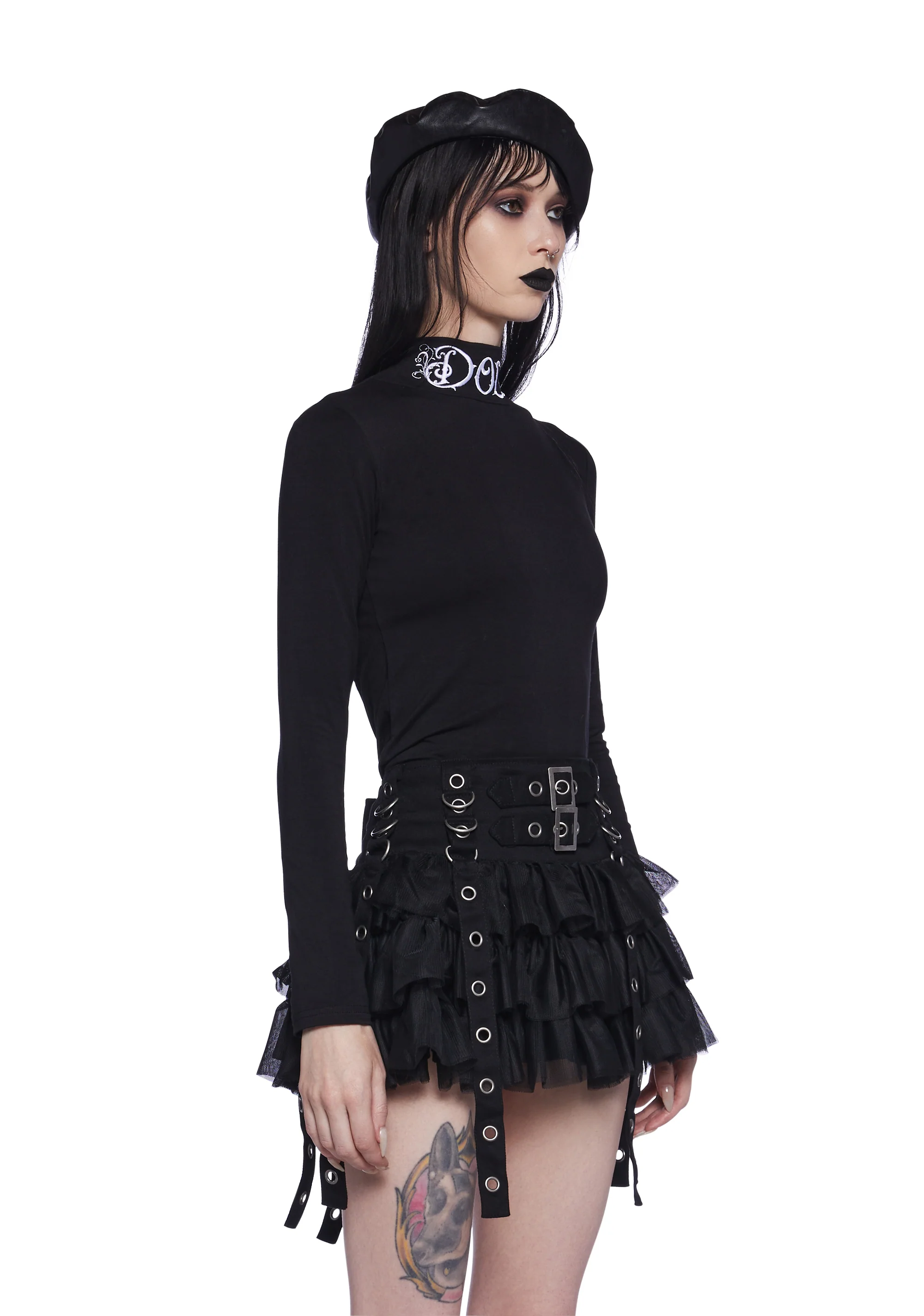 Not Your Doll Mock Neck Tee - Image 3