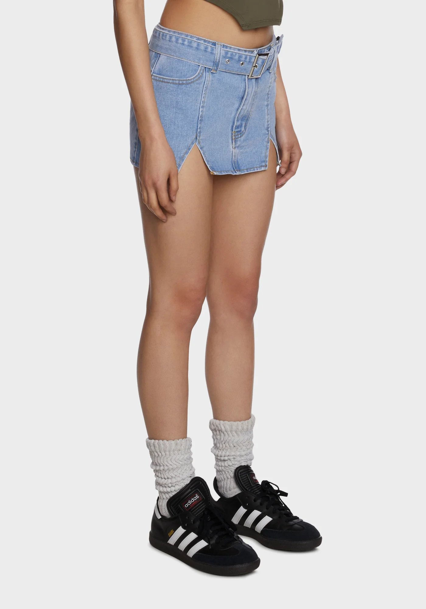 Notch Hem Mini Skirt - Image 3