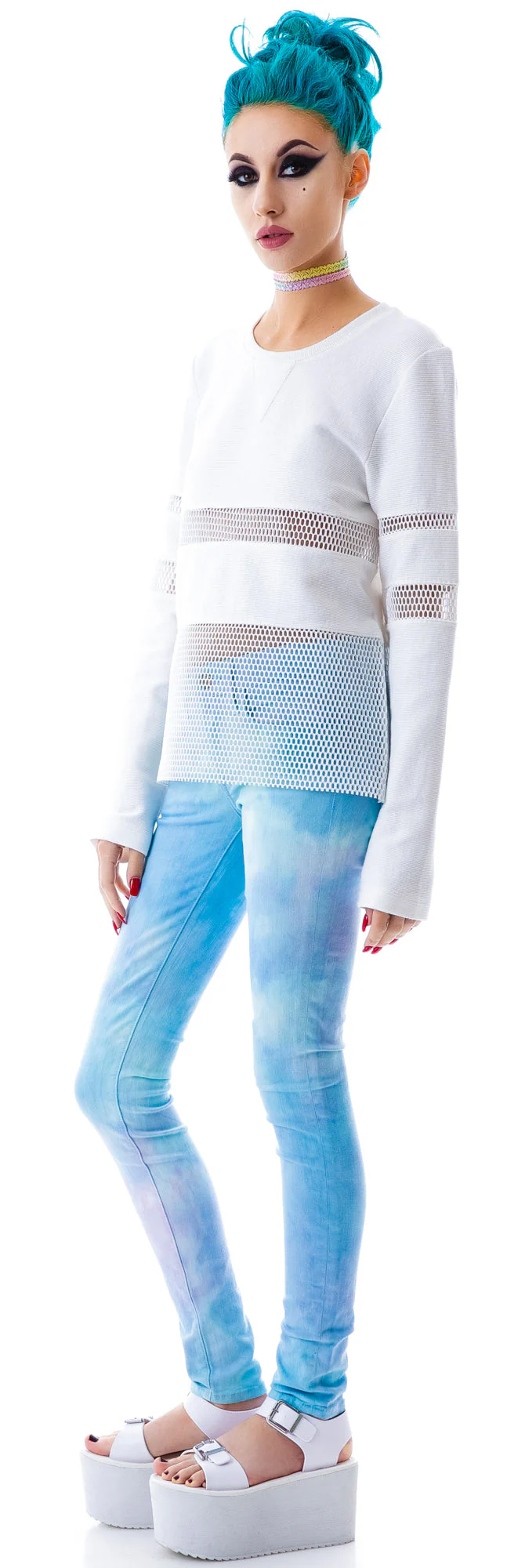 Nothing To Hide Mesh Top - White - Image 10