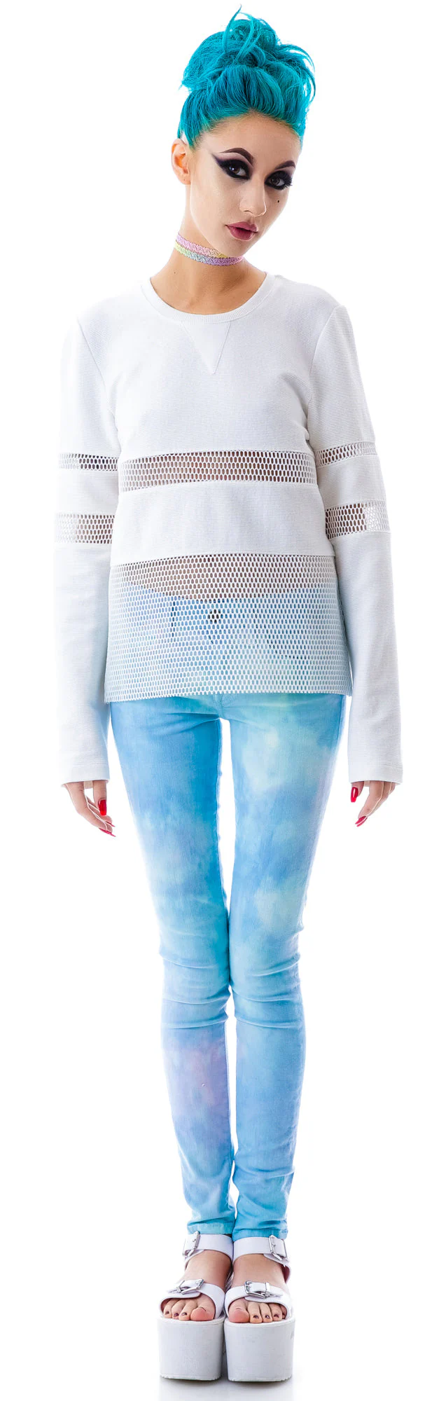 Nothing To Hide Mesh Top - White - Image 9