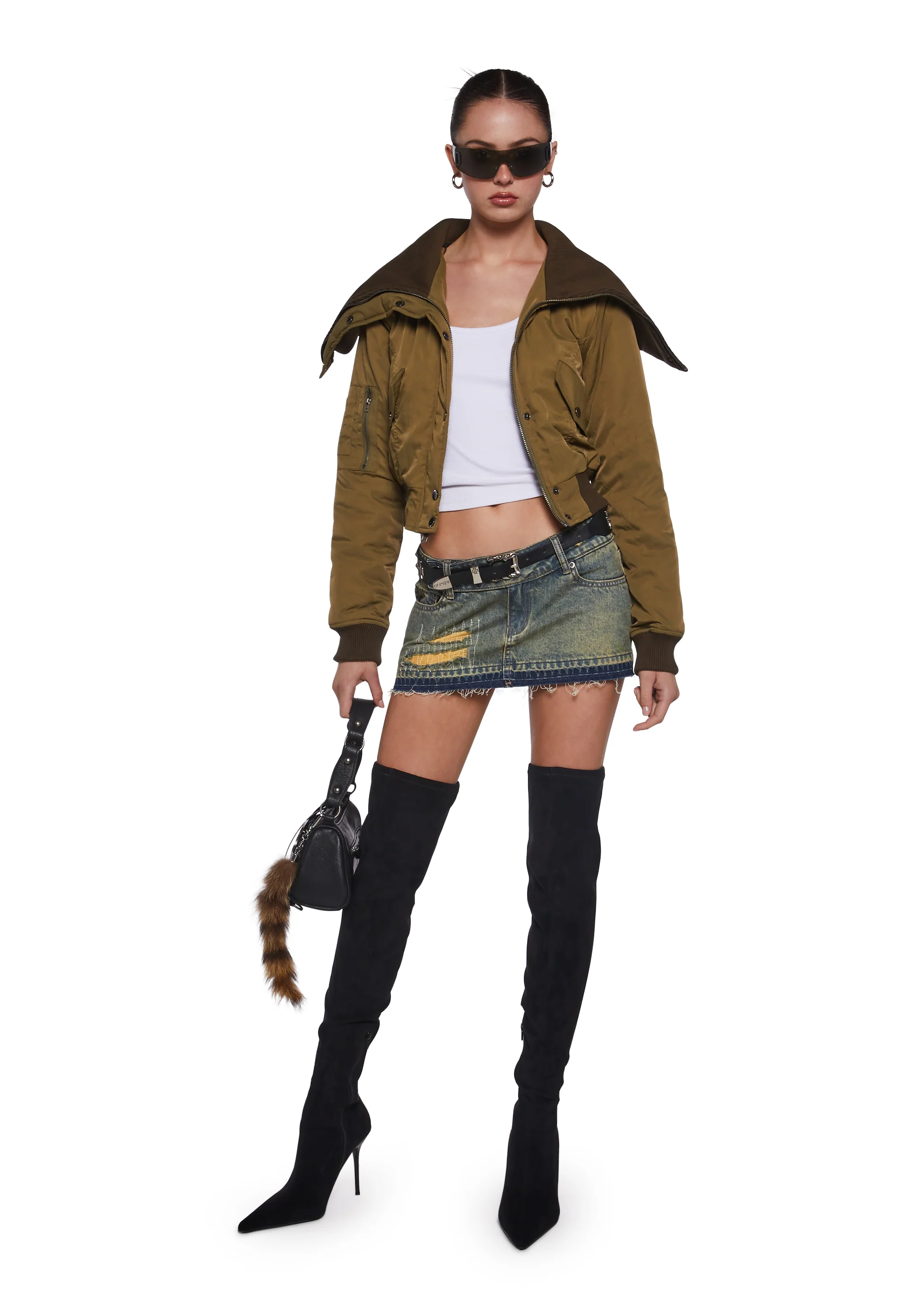 Sweet Riot Cropped Bomber Jacket - Image 2