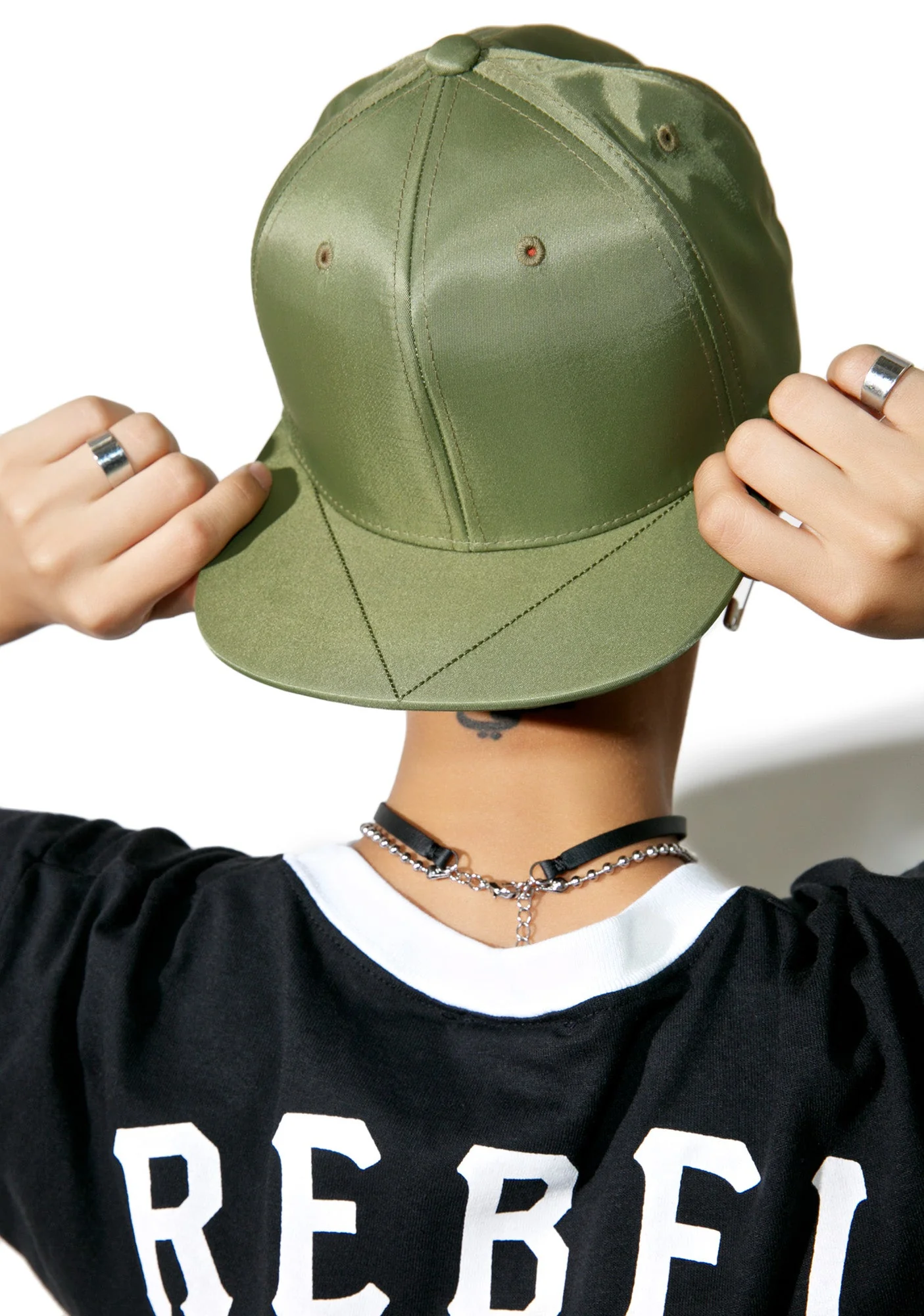 Nylon MA-1 Snapback - Black - Image 10