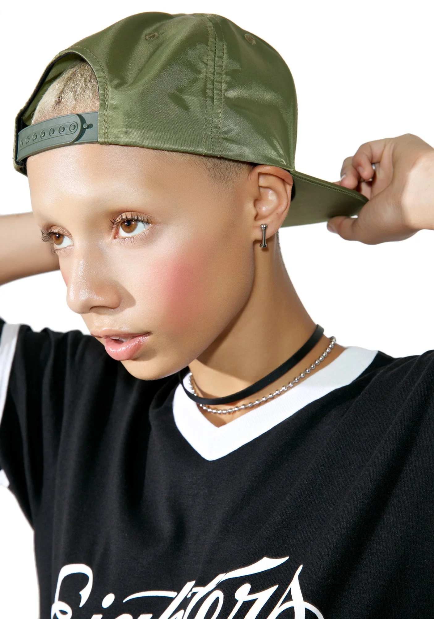 Nylon MA-1 Snapback - Black - Image 9