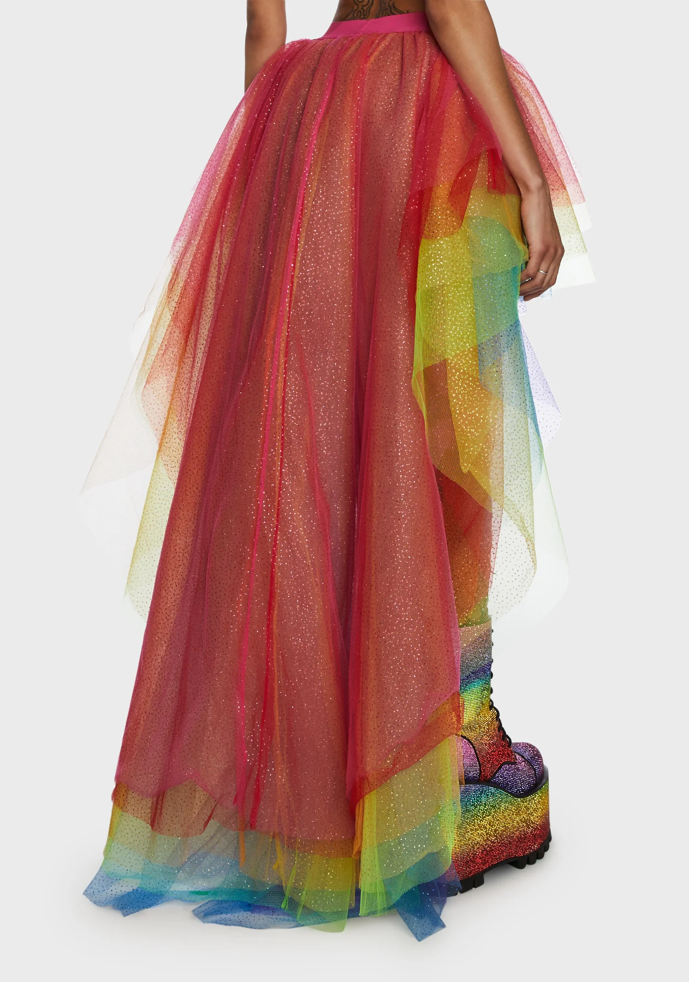 Nymph Princess Tulle Skirt - Rainbow Glitter - Image 4