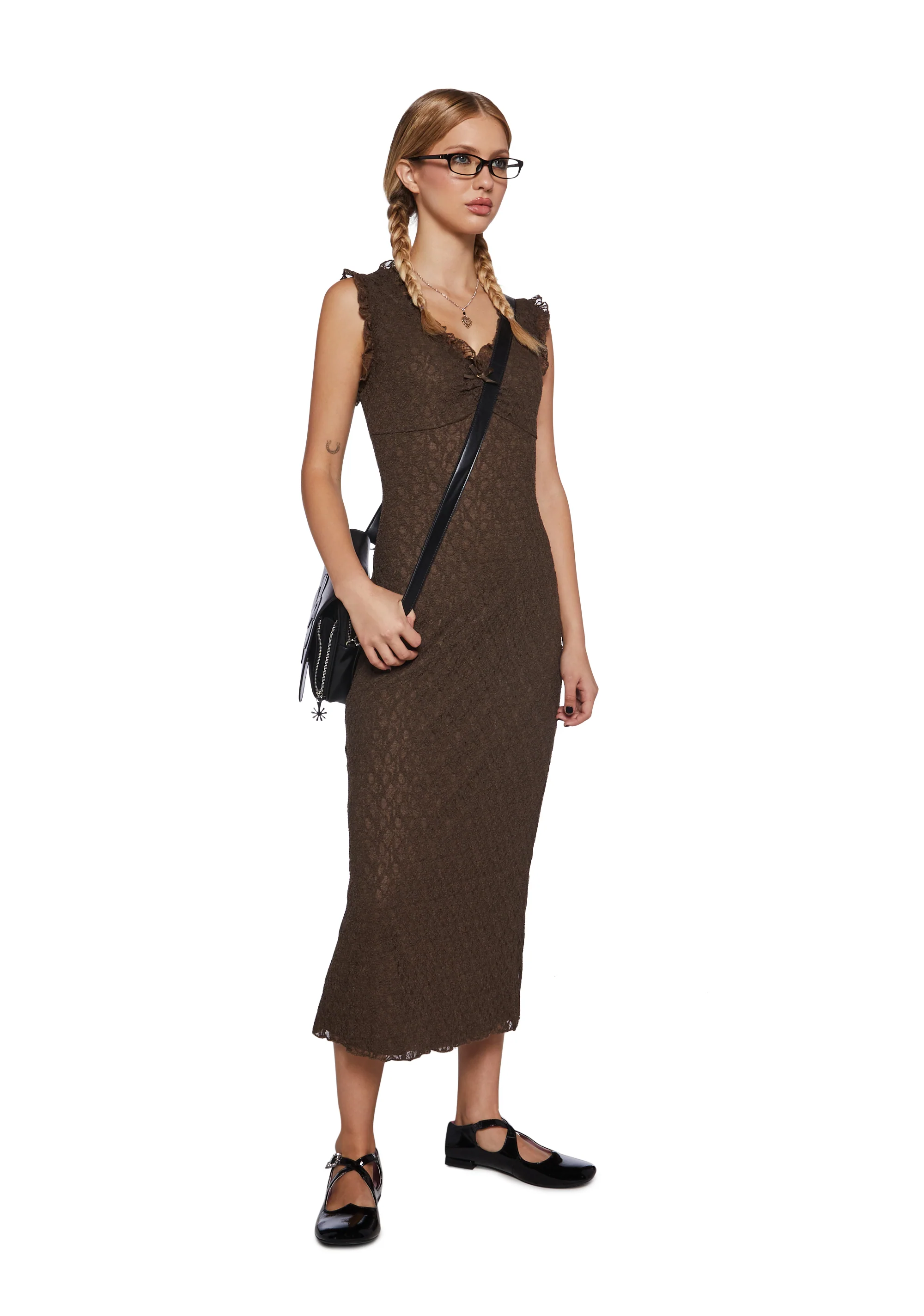 Oblivious Joy Lace Midi Dress - Image 5