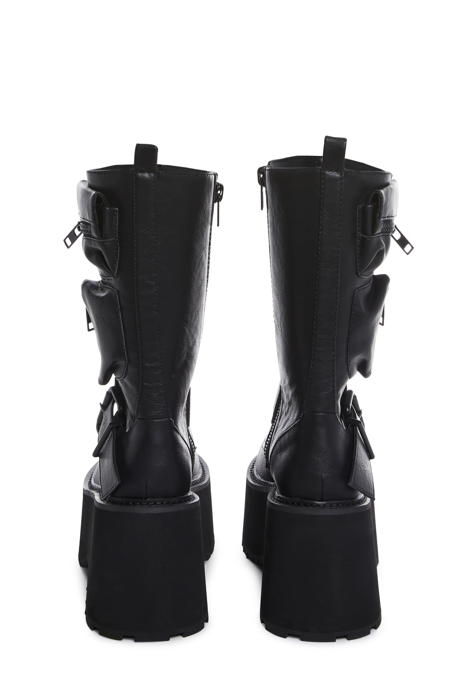 Obsidian Platform Zip-Up Boots - Black - Image 3