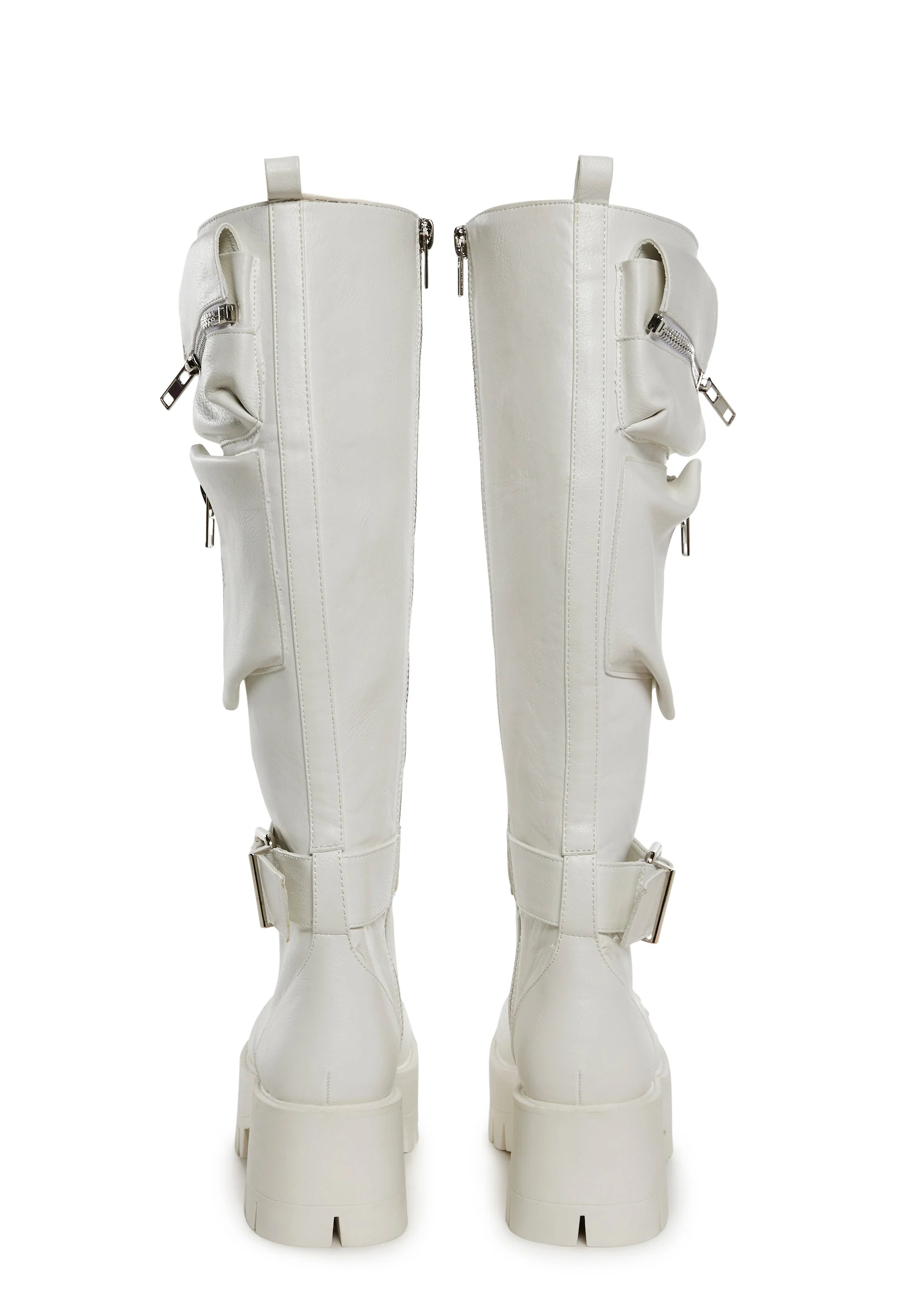 Obsidian Pocket Combat Boots - White - Image 4