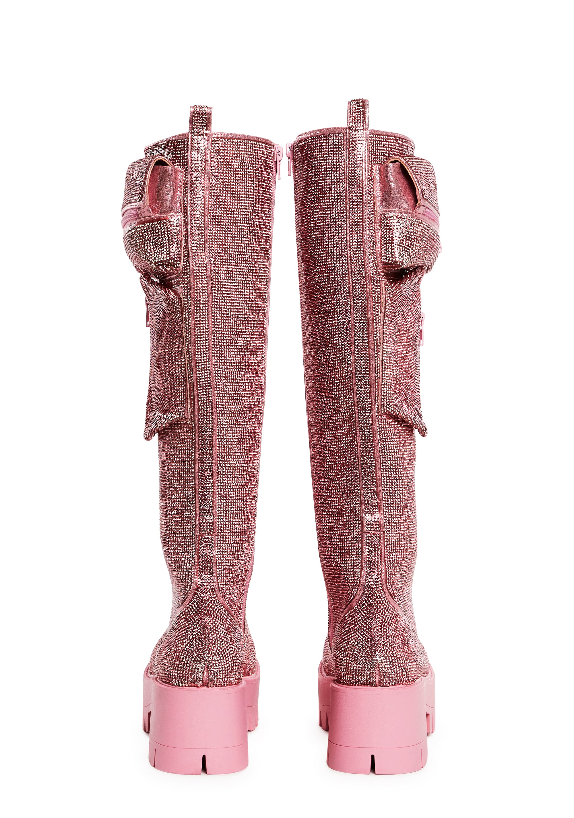 Obsidian Pocket Combat Boots - Rhinestone - Image 4