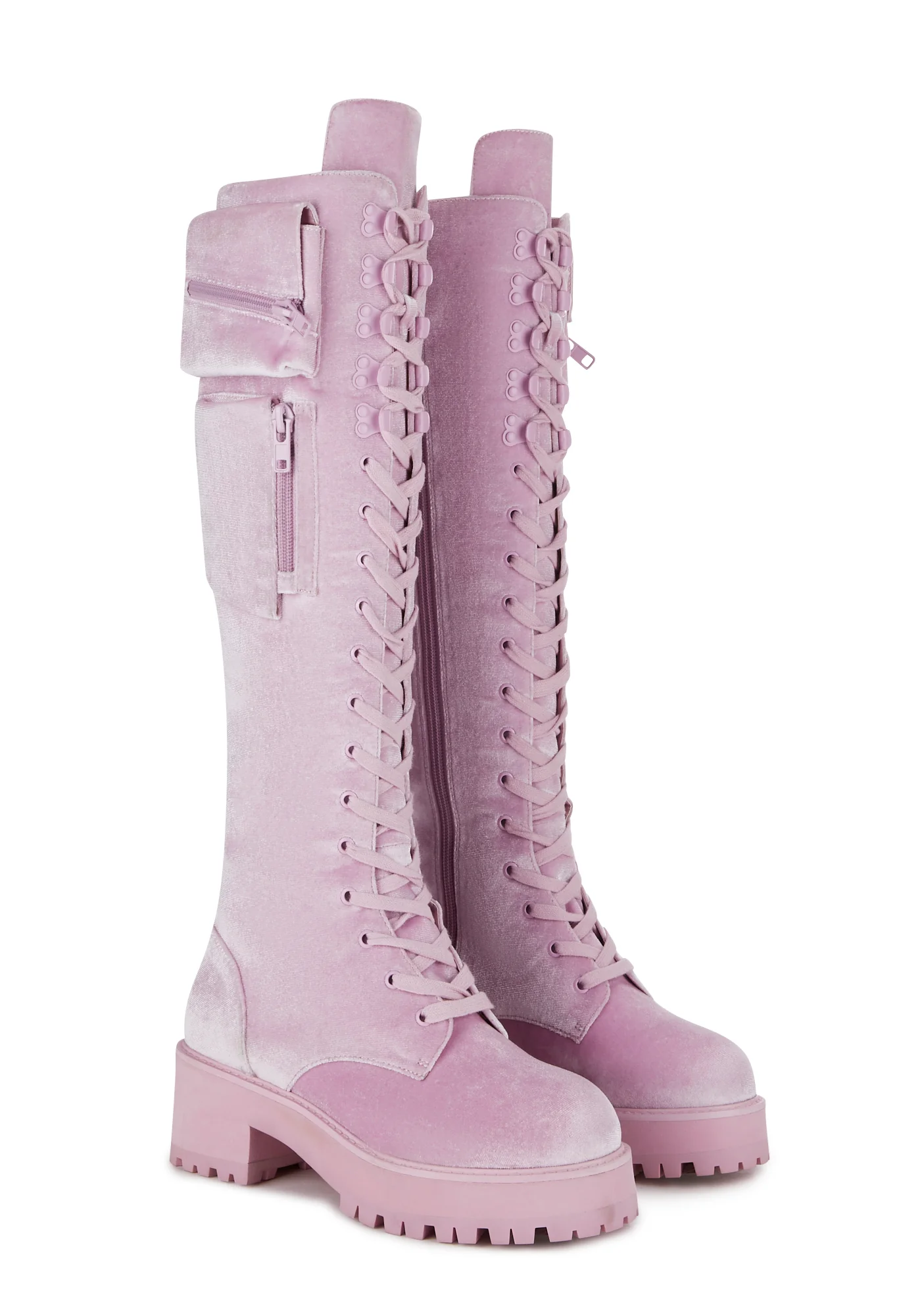 Obsidian Pocket Combat Boots - Velvet - Image 3