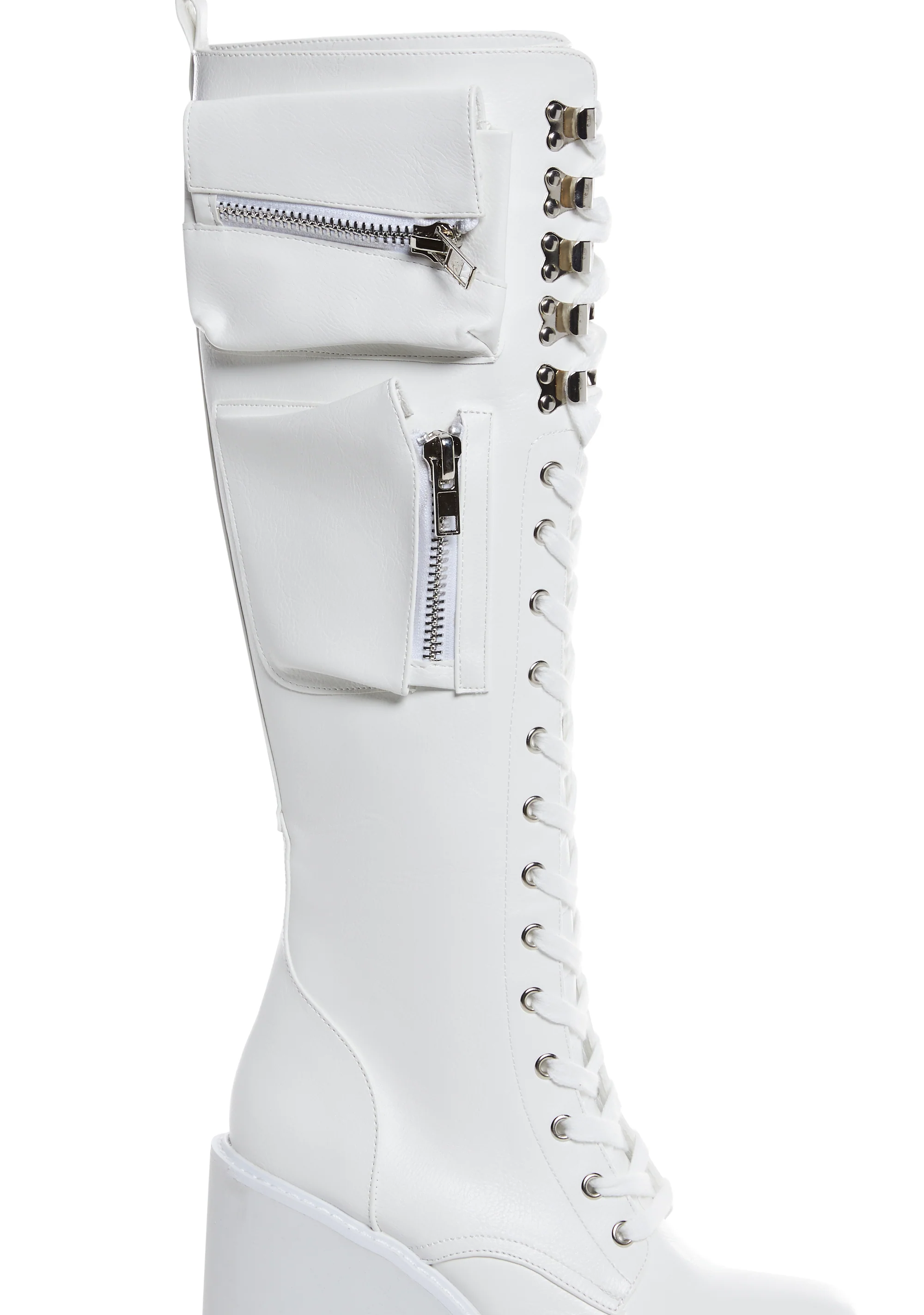 Obsidian Pocket Platform Boots - White - Image 2