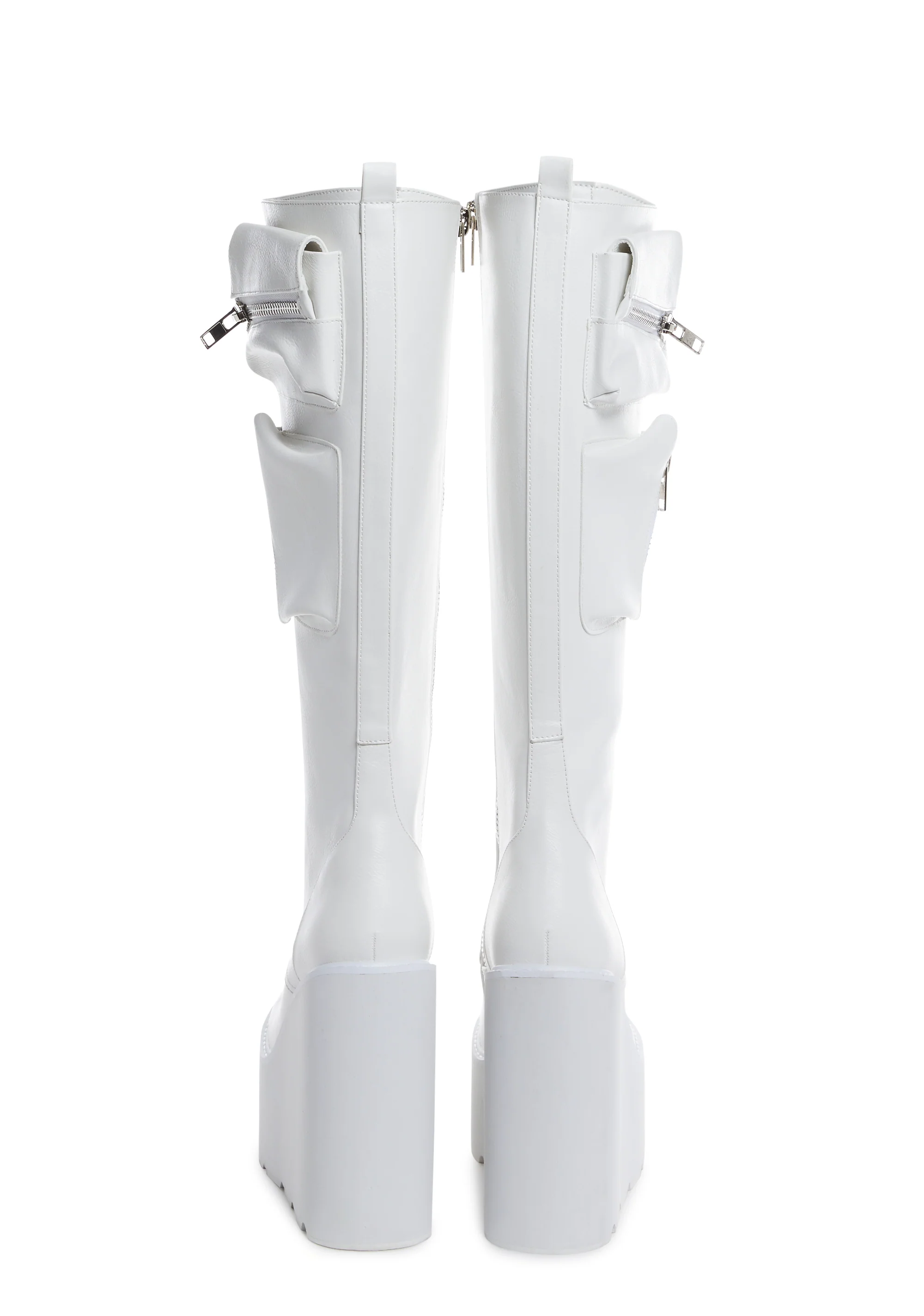 Obsidian Pocket Platform Boots - White - Image 4