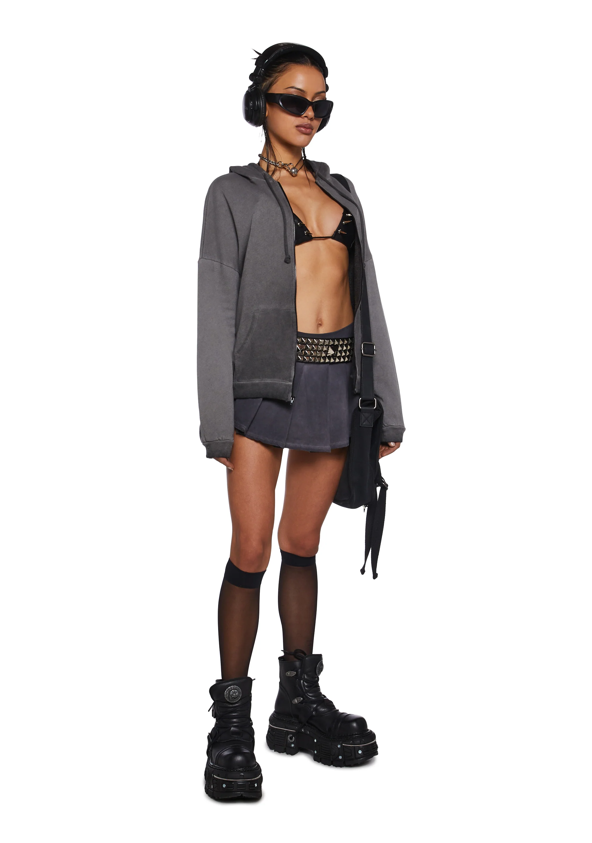 Off Beat Hoodie And Skirt Set - Image 2