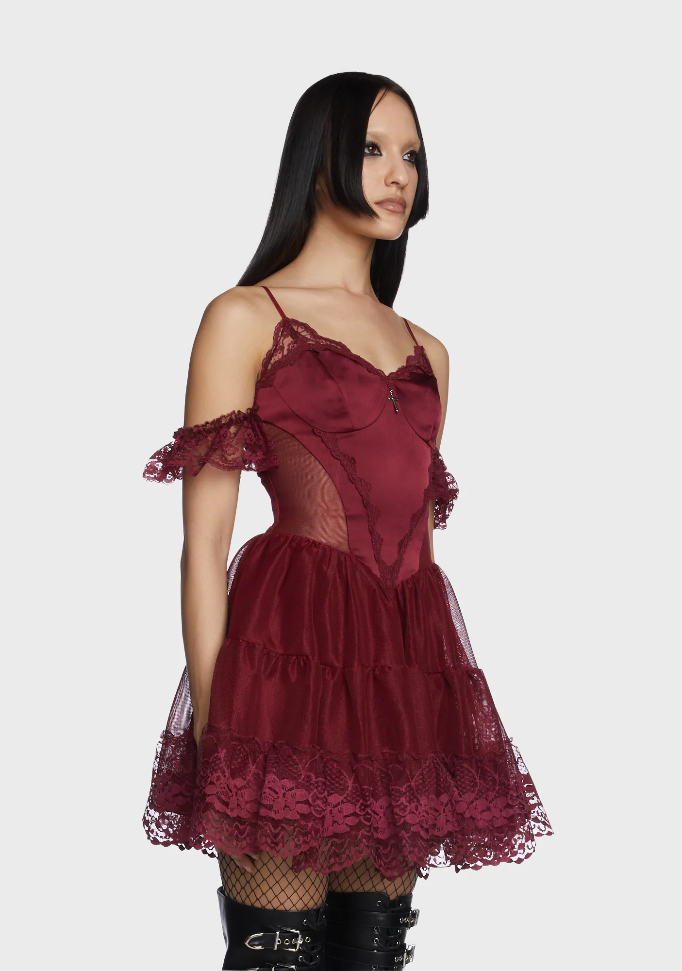 Off The Shoulder Ruffled Dress - Image 3