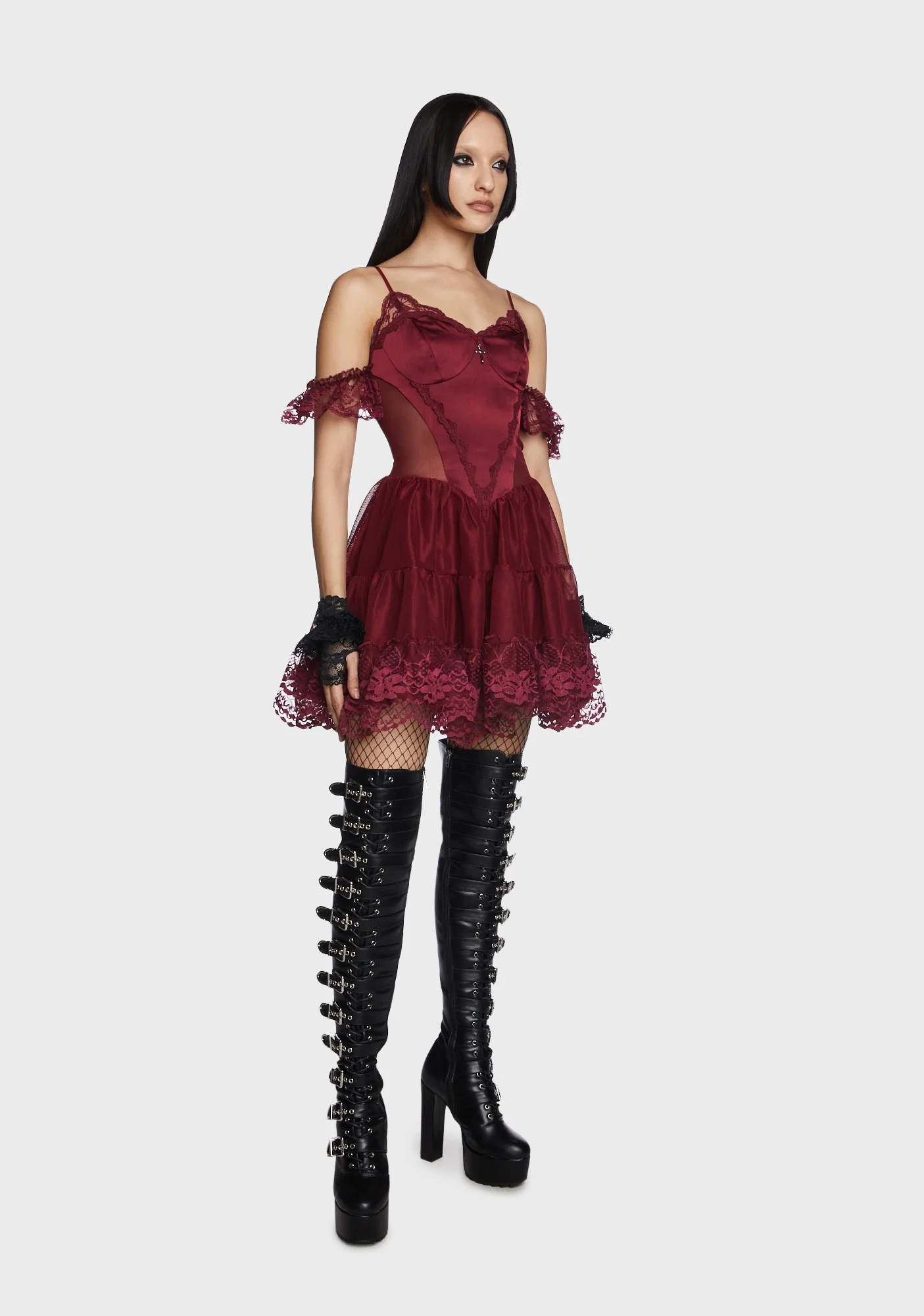 Off The Shoulder Ruffled Dress - Image 4