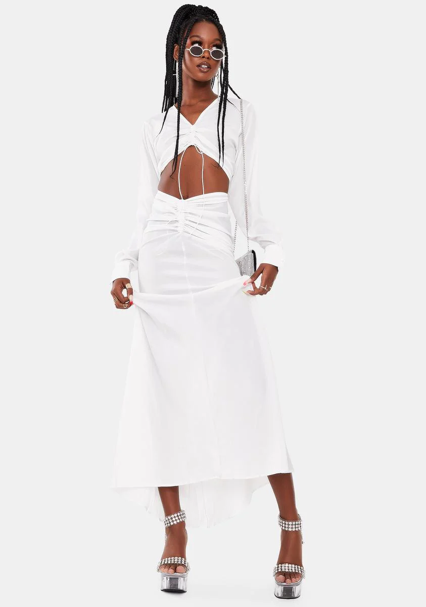 Off White Claire Maxi Dress - Image 2