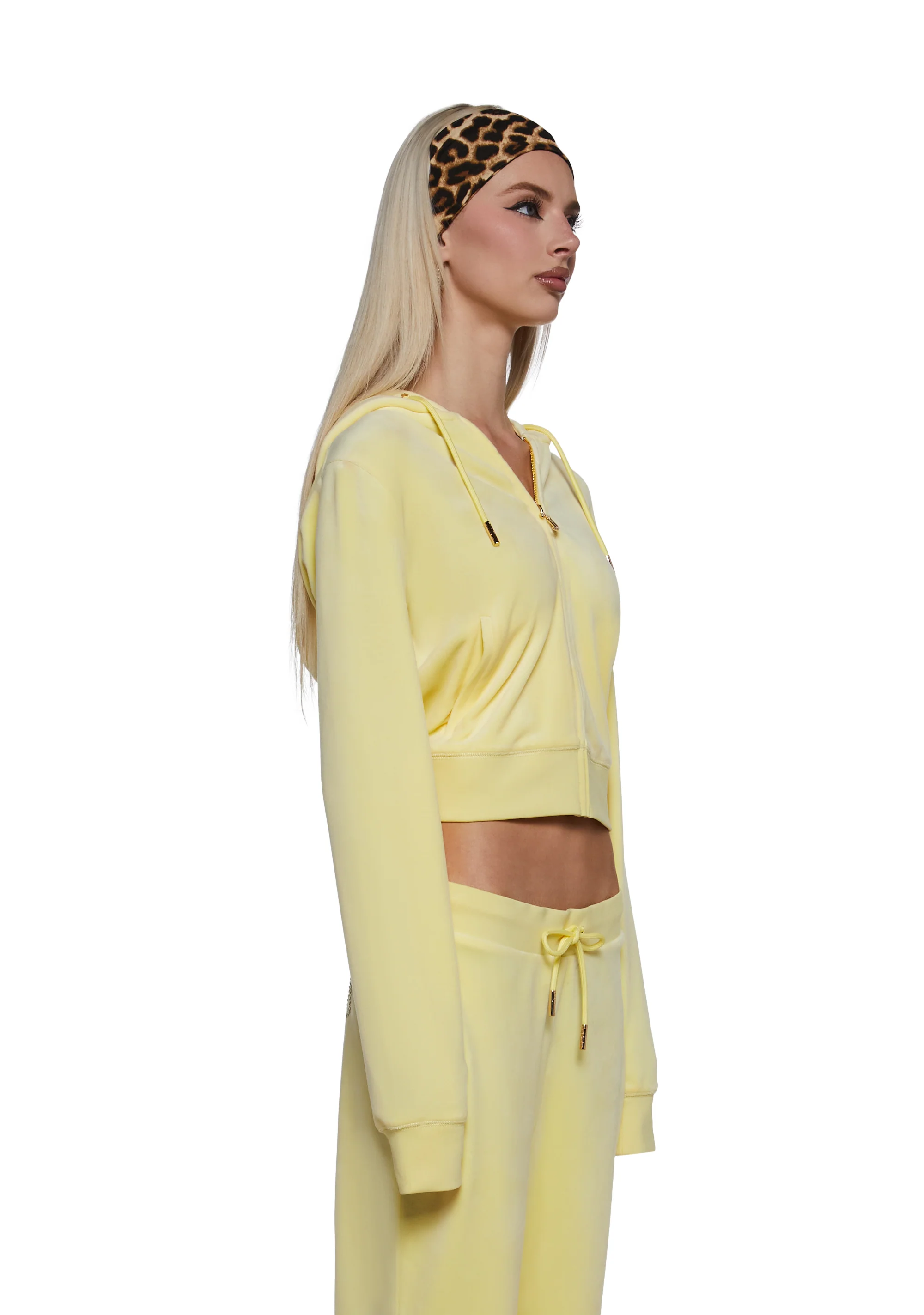 OG Big Bling Velour Hoodie - Yellow - Image 3