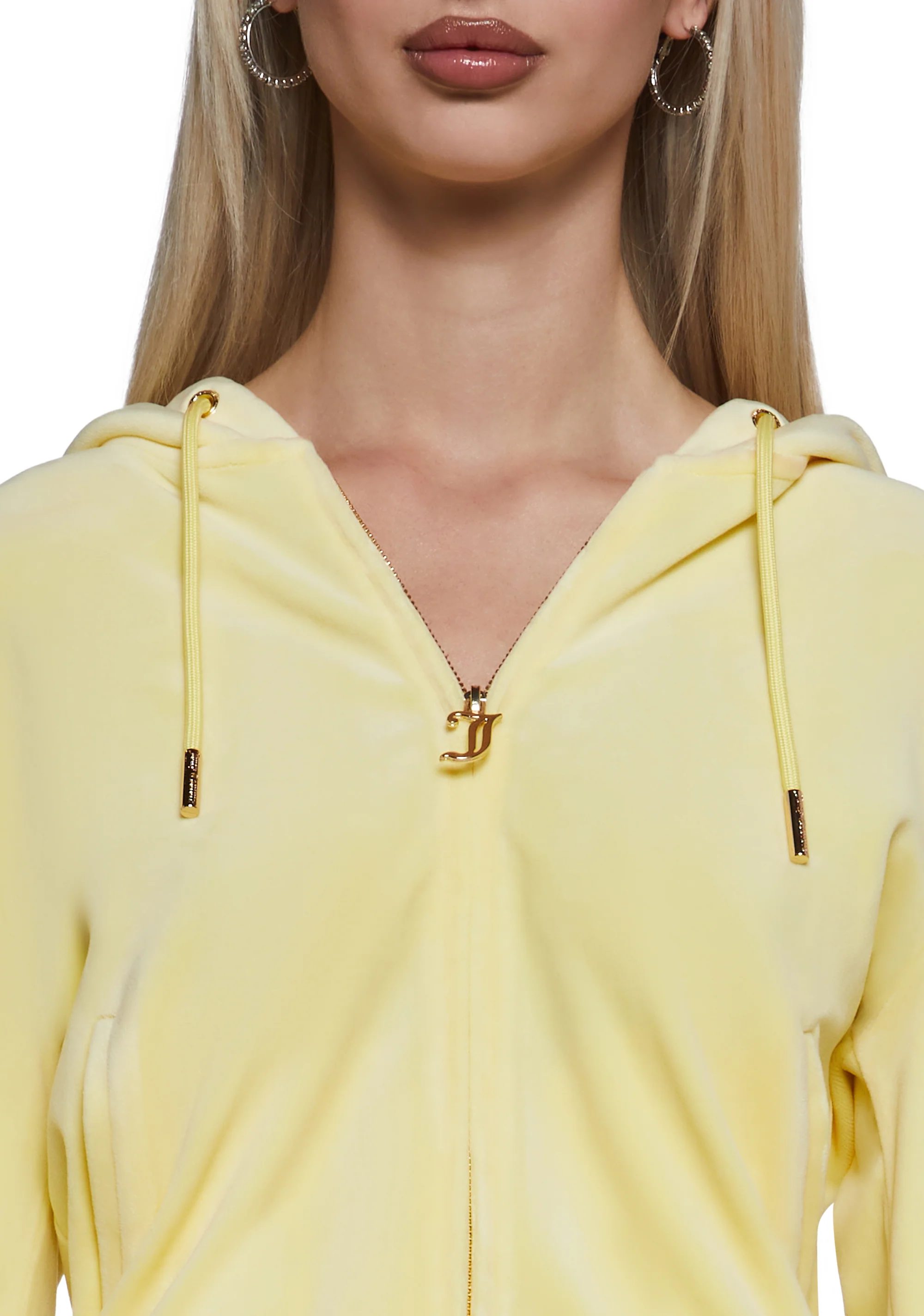 OG Big Bling Velour Hoodie - Yellow - Image 6
