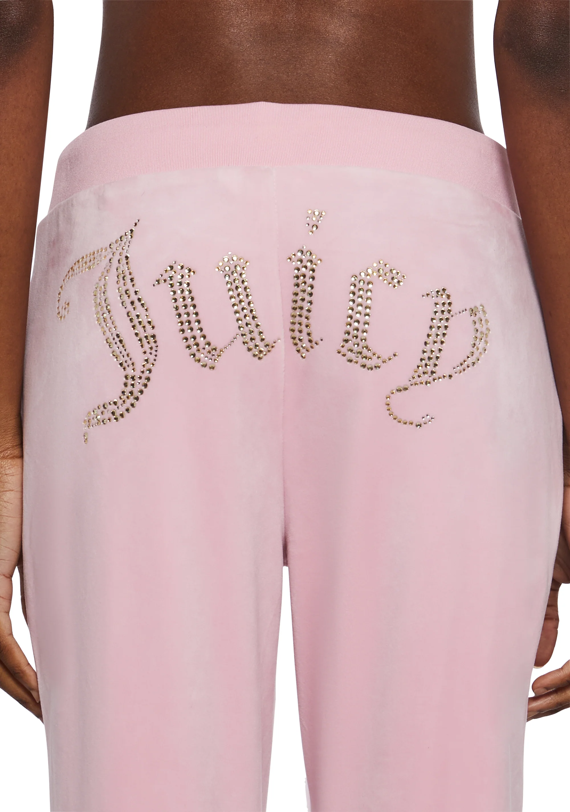 OG Big Bling Velour Track Pants - Pink - Image 3