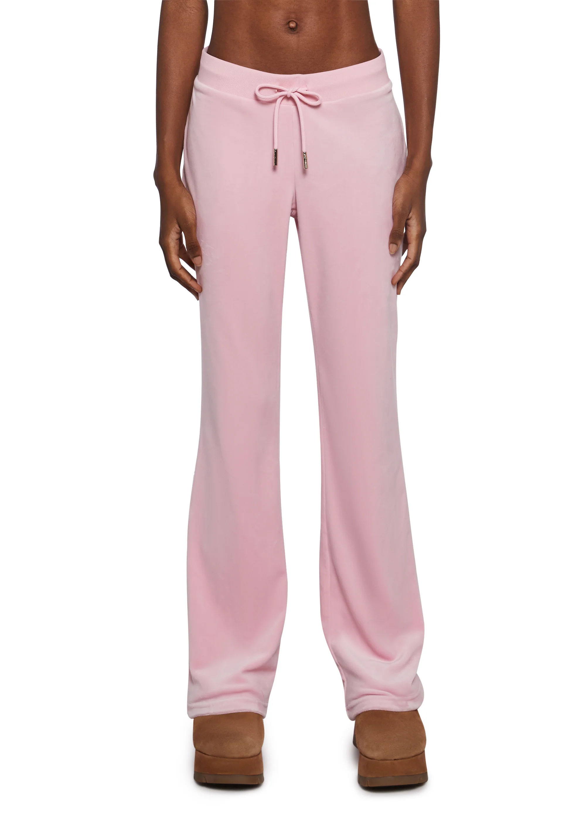 OG Big Bling Velour Track Pants - Pink - Image 4