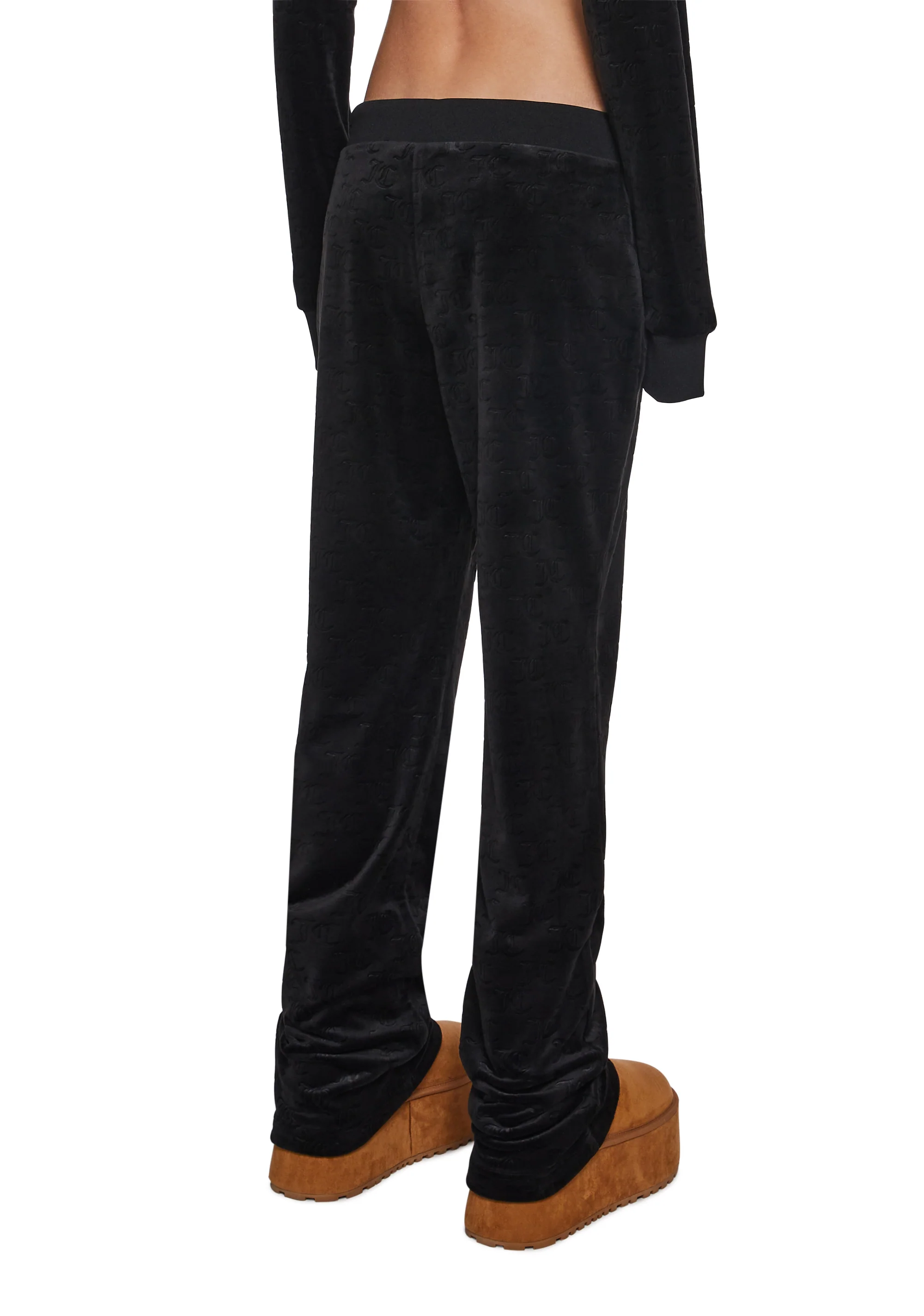 Embossed Velour Track Pants - Image 4