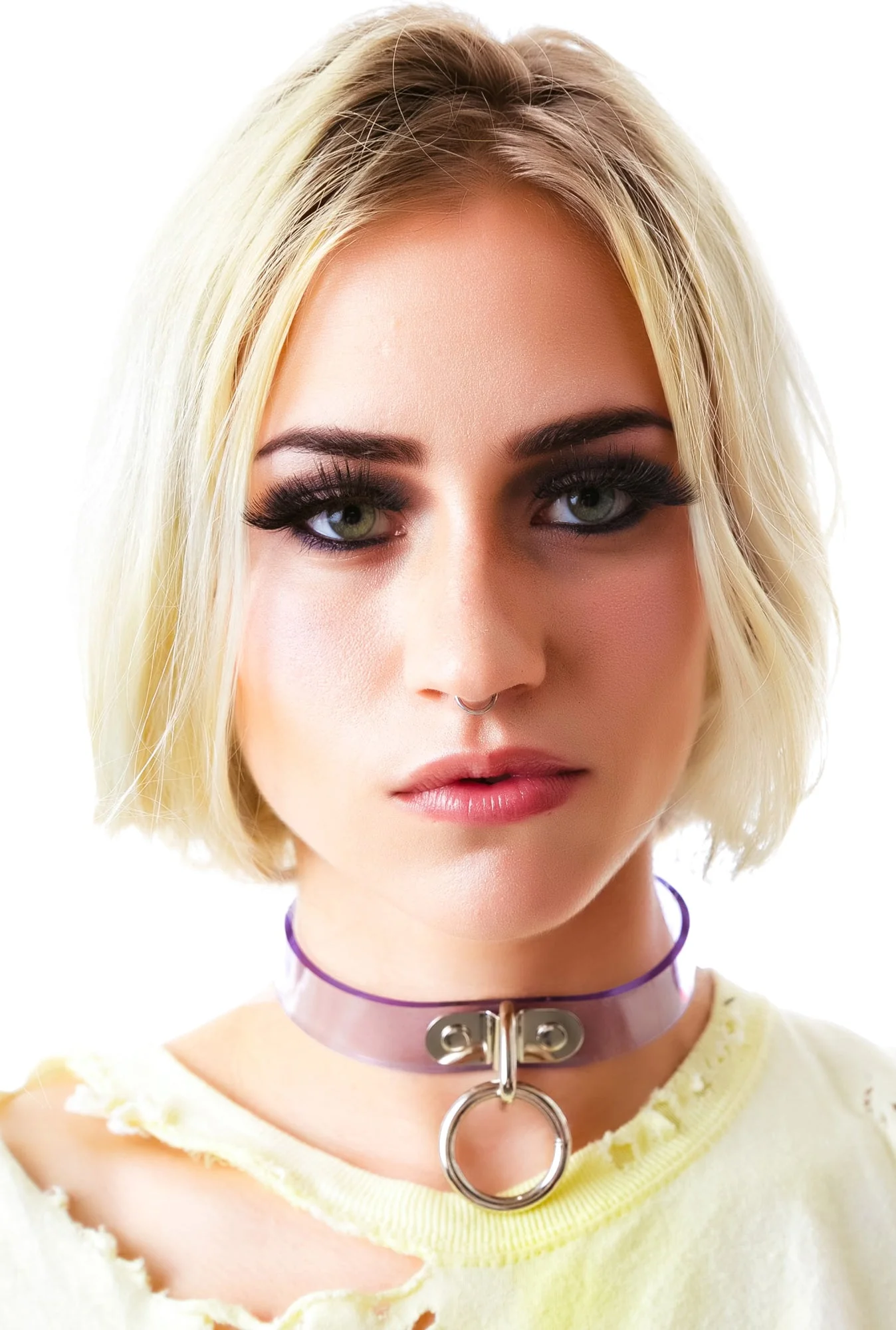 Ogasm O-Ring Collar Choker - White - Image 10