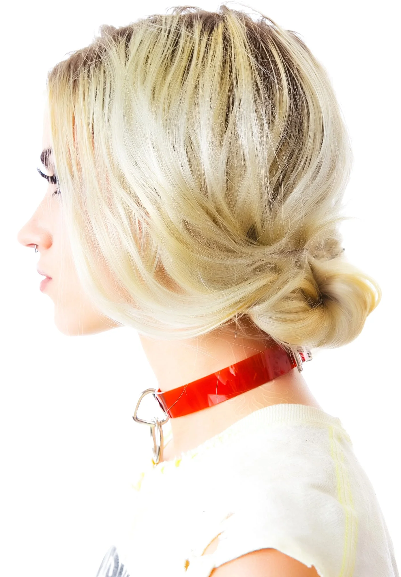Ogasm O-Ring Collar Choker - White - Image 29