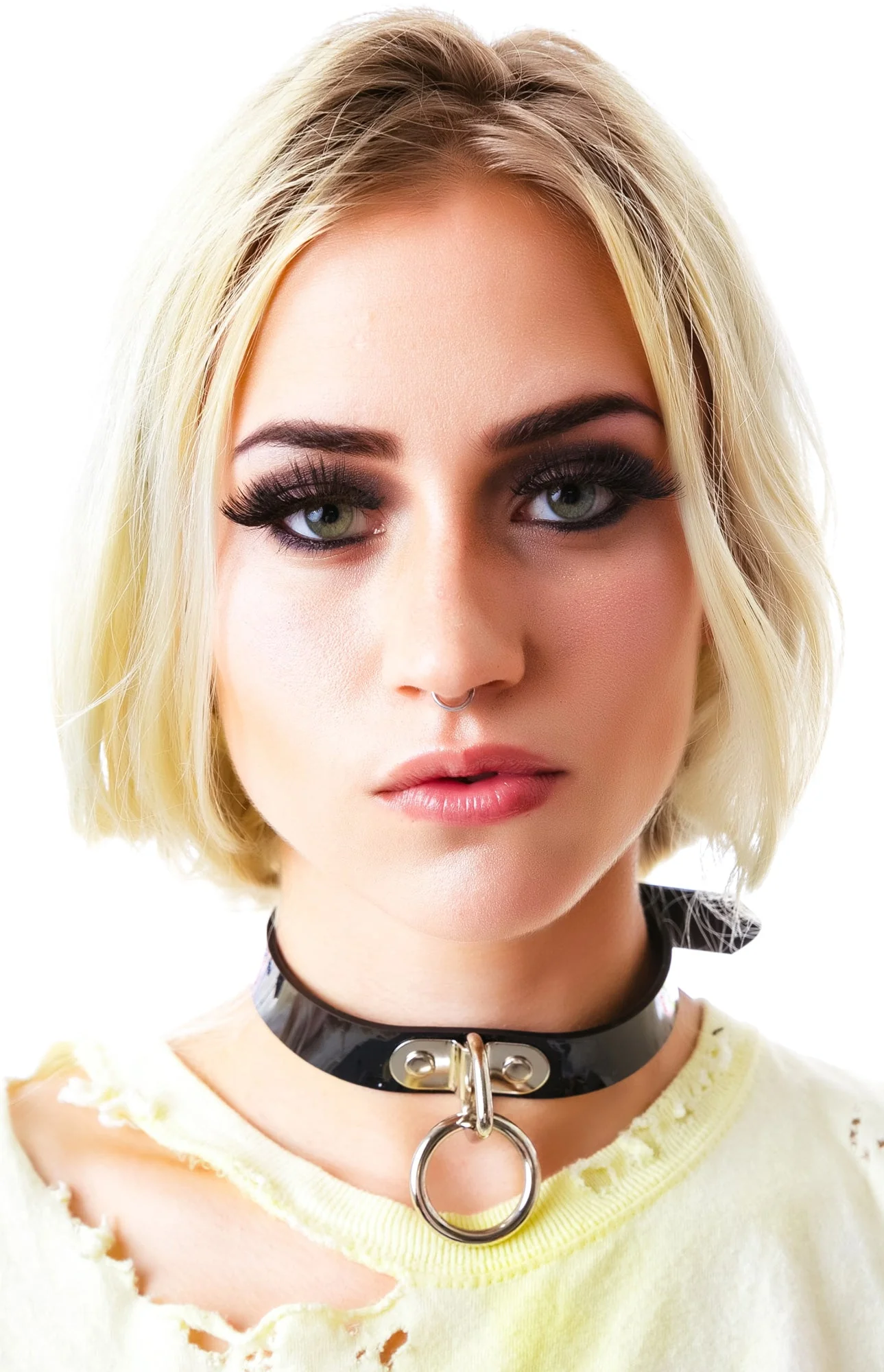 Ogasm O-Ring Collar Choker - White - Image 31