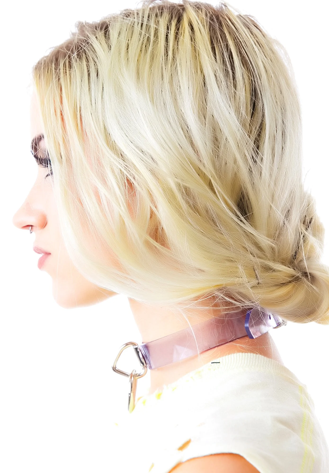 Ogasm O-Ring Collar Choker - White - Image 5