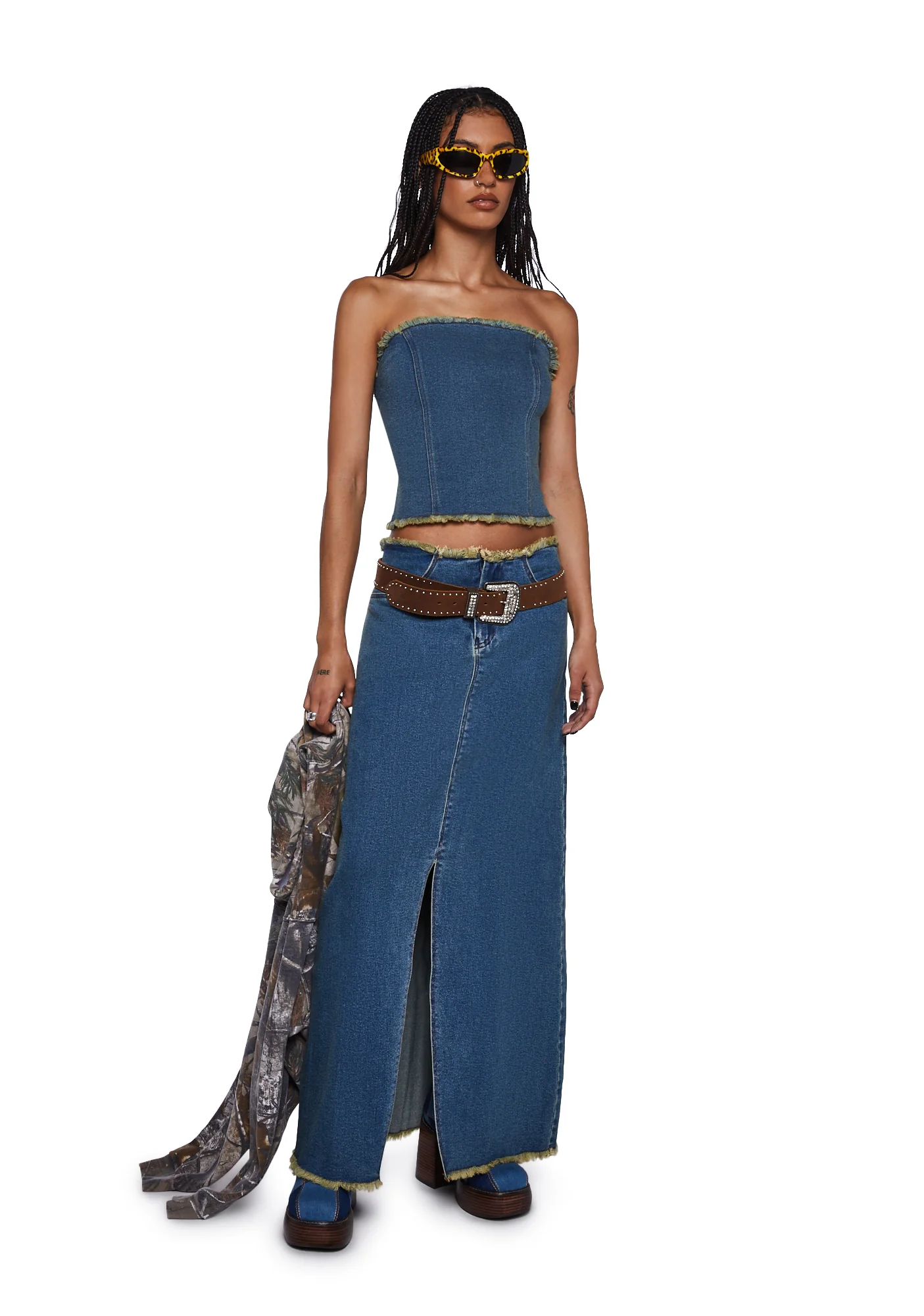 Omas Denim Bandeau Top - Image 2