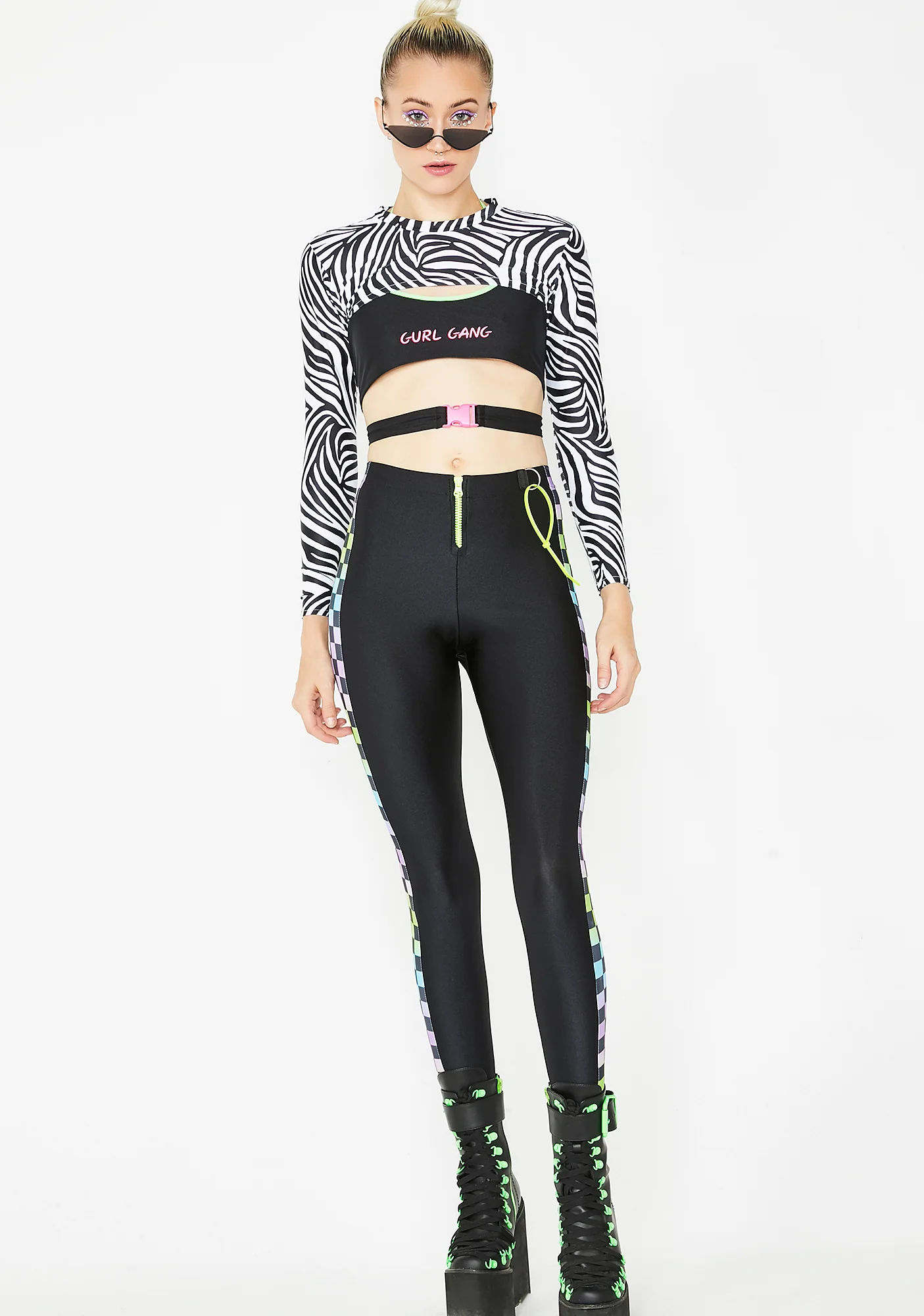 Ombre Check Leggings - Image 5