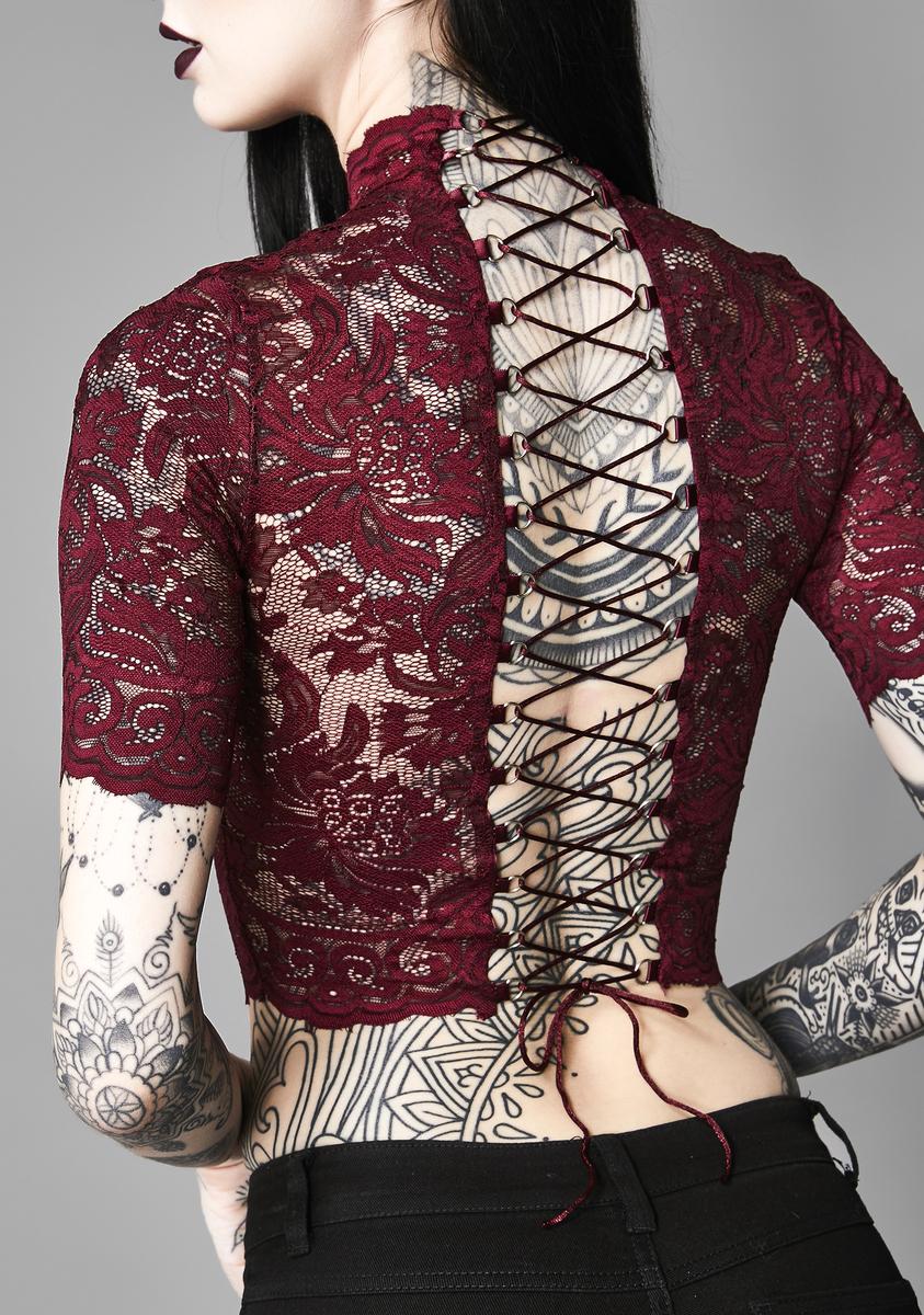 Ominous Trance Lace Top - Image 2