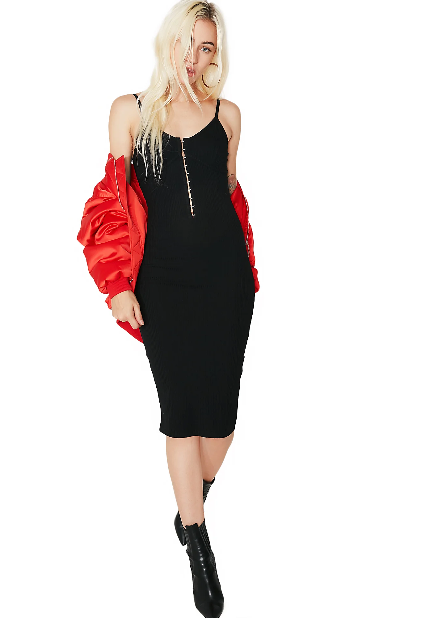 On My Grind Bodycon Midi Dress - Image 10