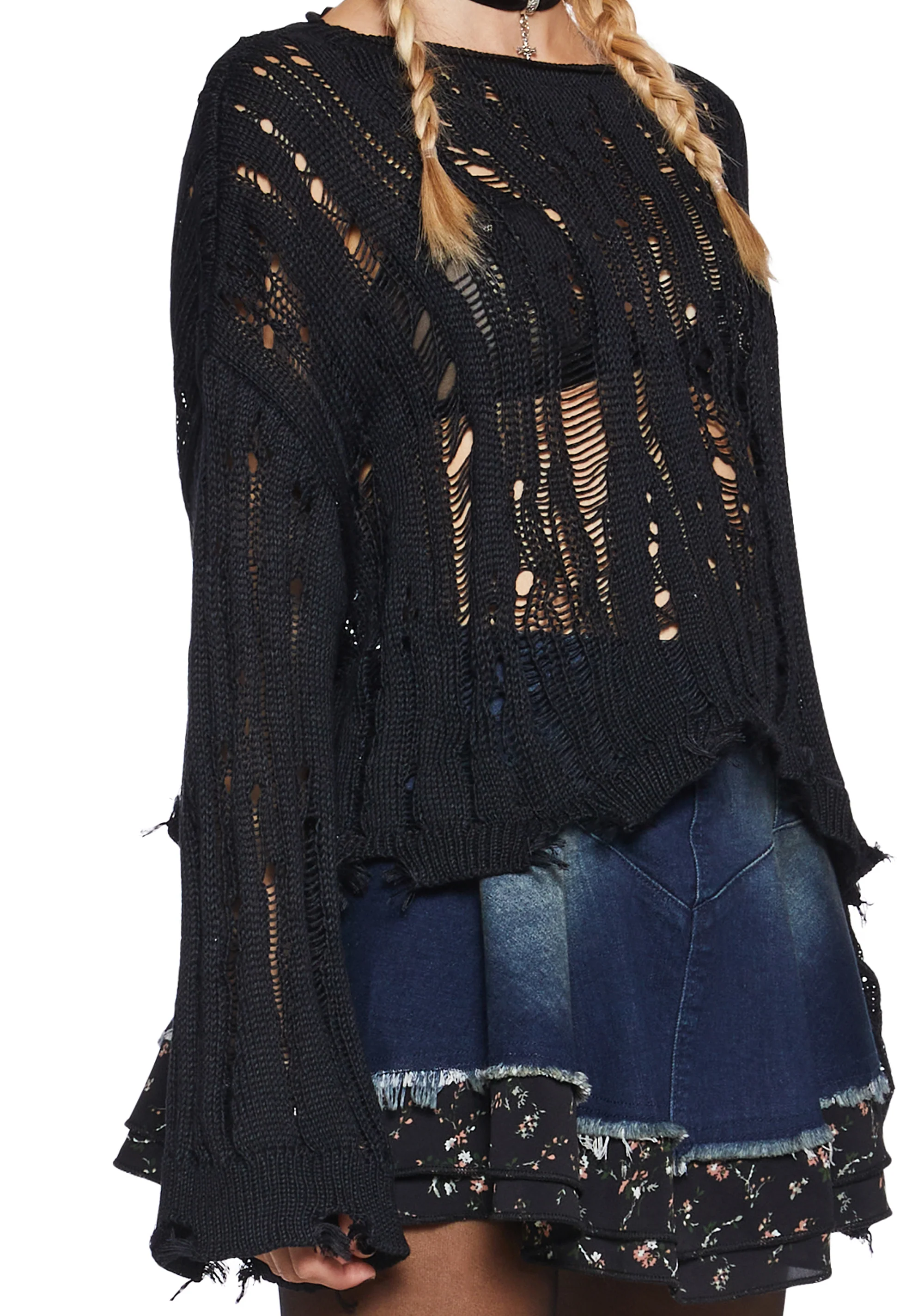 One More Thing Shredded Sweater - Image 5