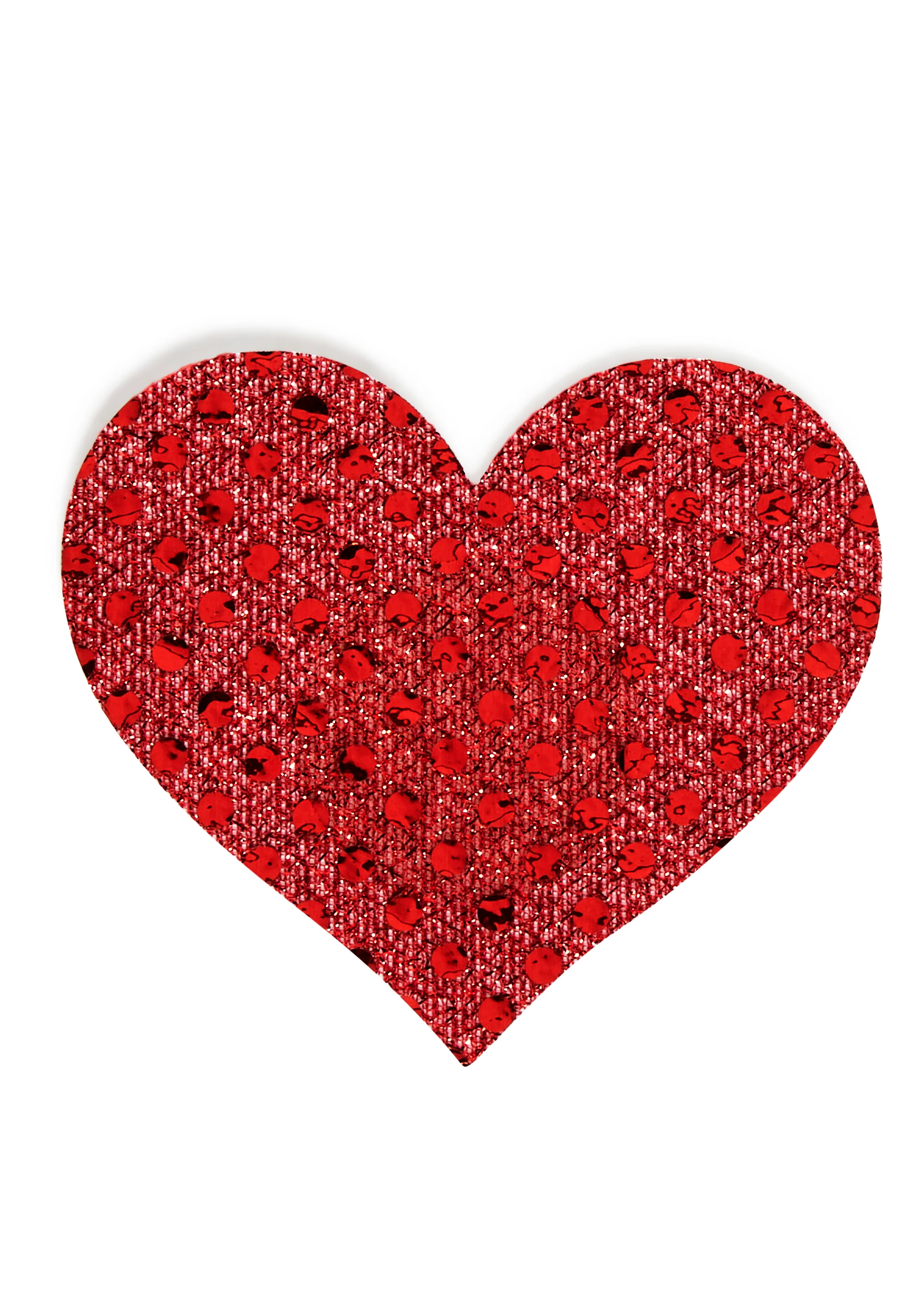 Only Love Glitter Heart Pasties - Red - Image 2