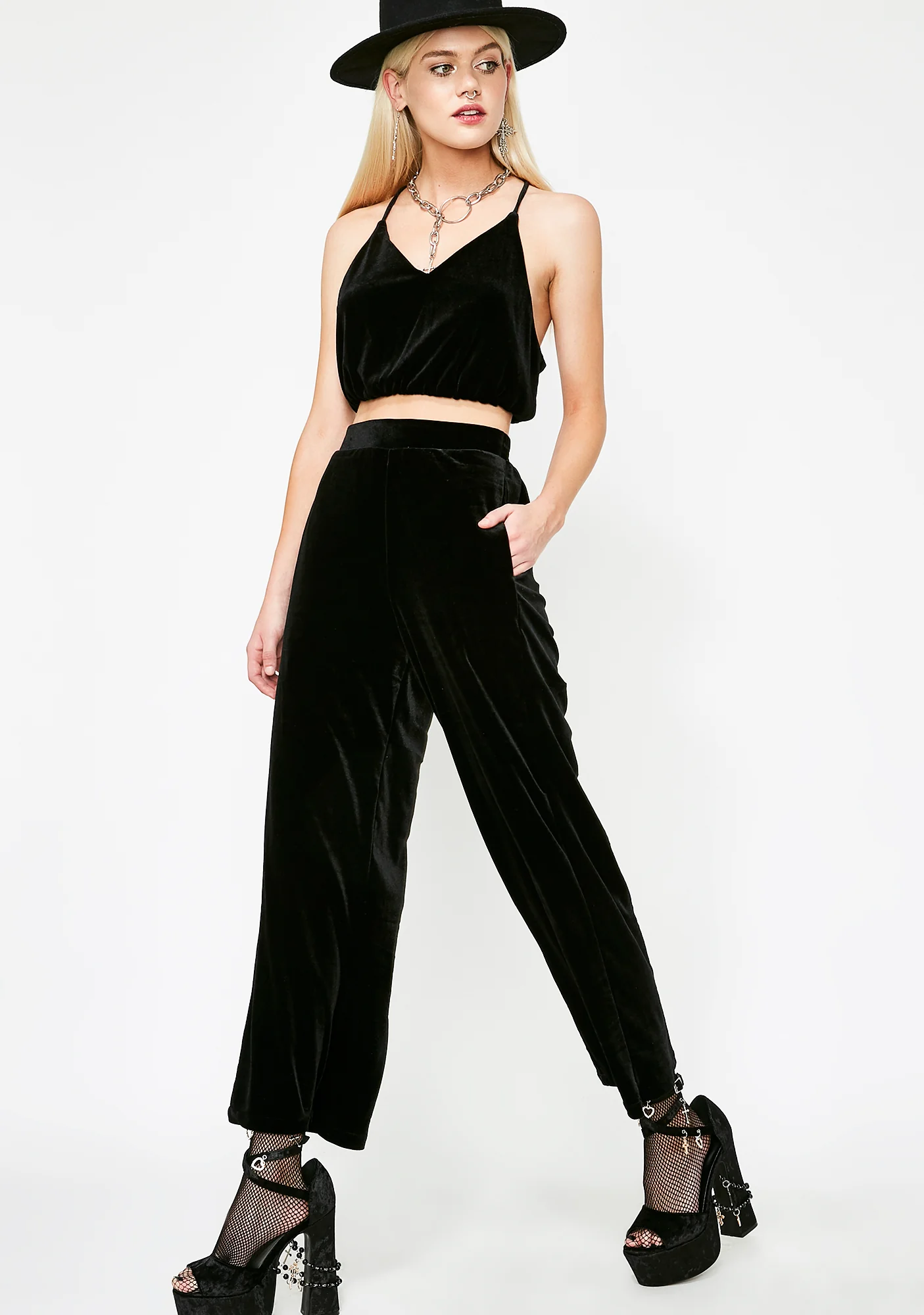 Onyx Blessings On Blessings Velvet Pants - Image 2
