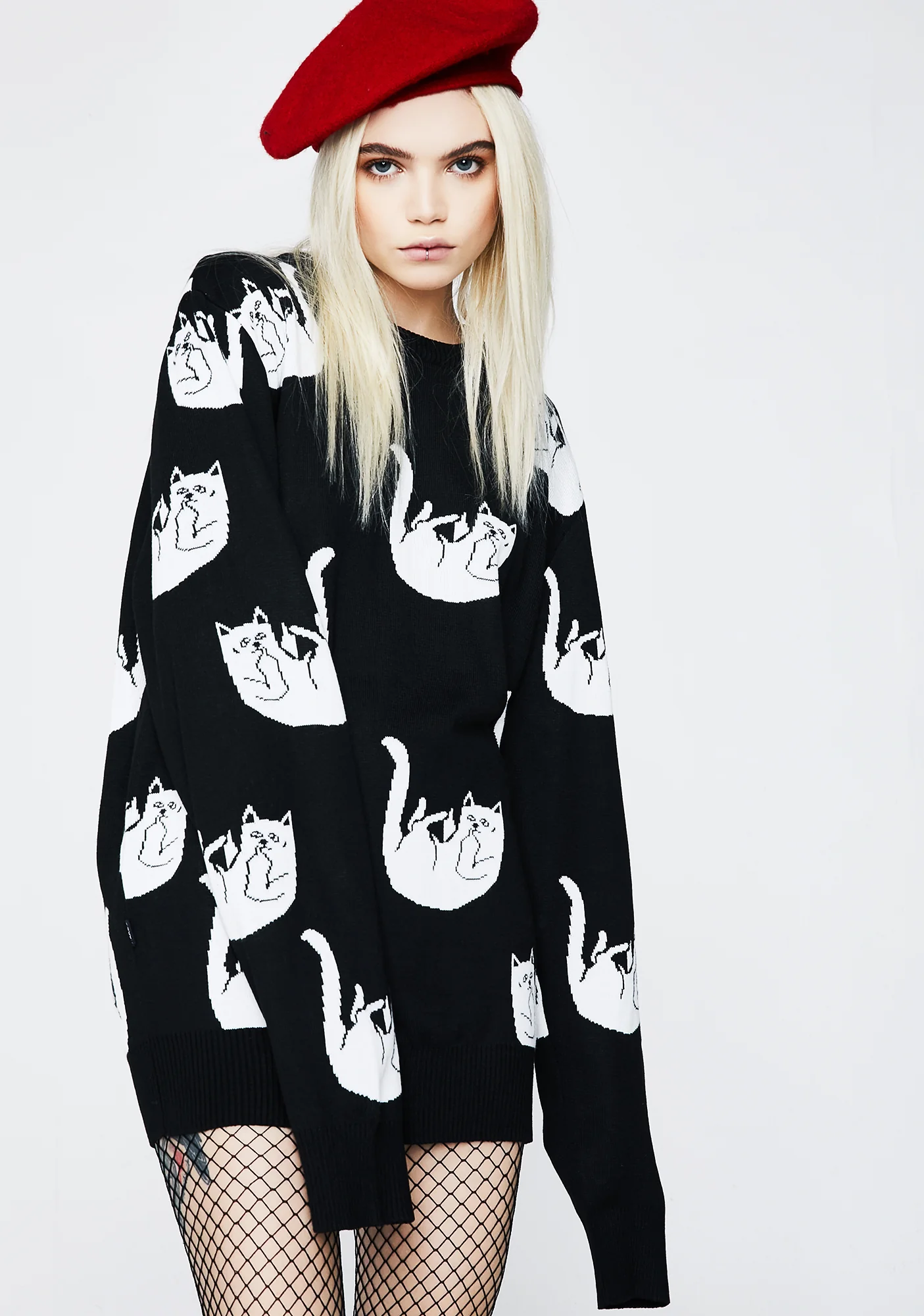 Onyx Falling For Nermal Knit Sweater - Image 2