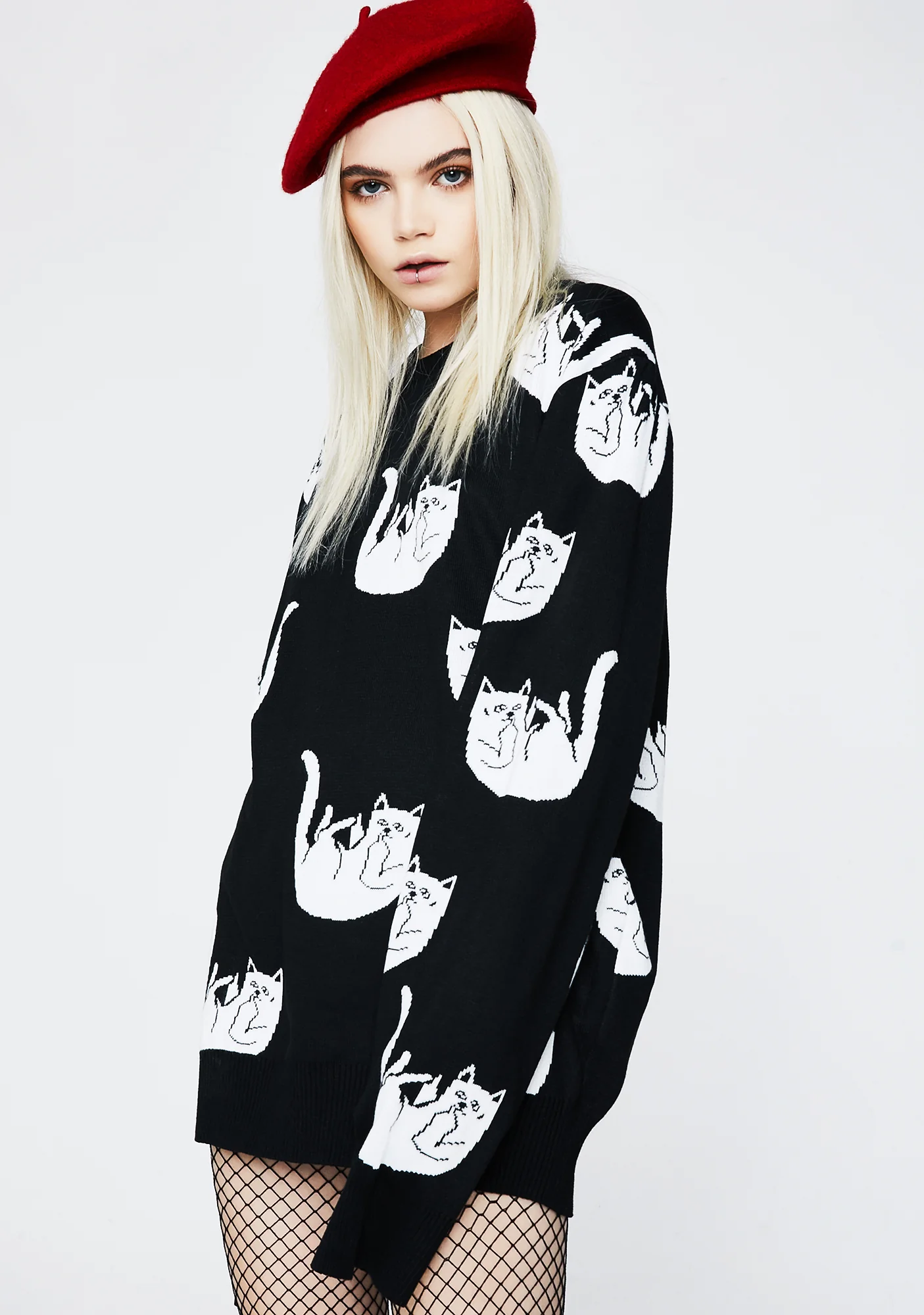 Onyx Falling For Nermal Knit Sweater - Image 4