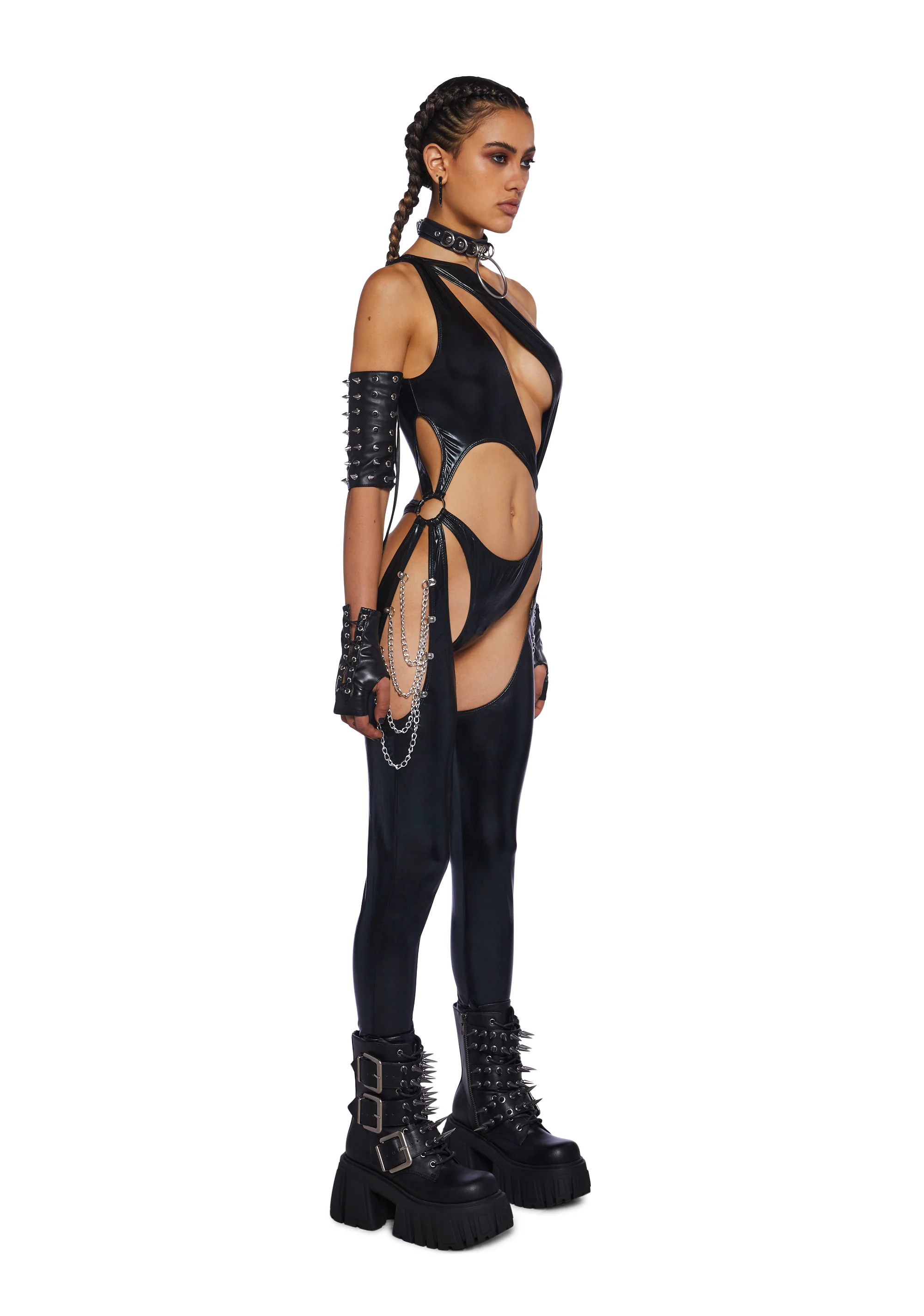 Onyx Prism Moonwalk Cut-Out Catsuit - Image 3