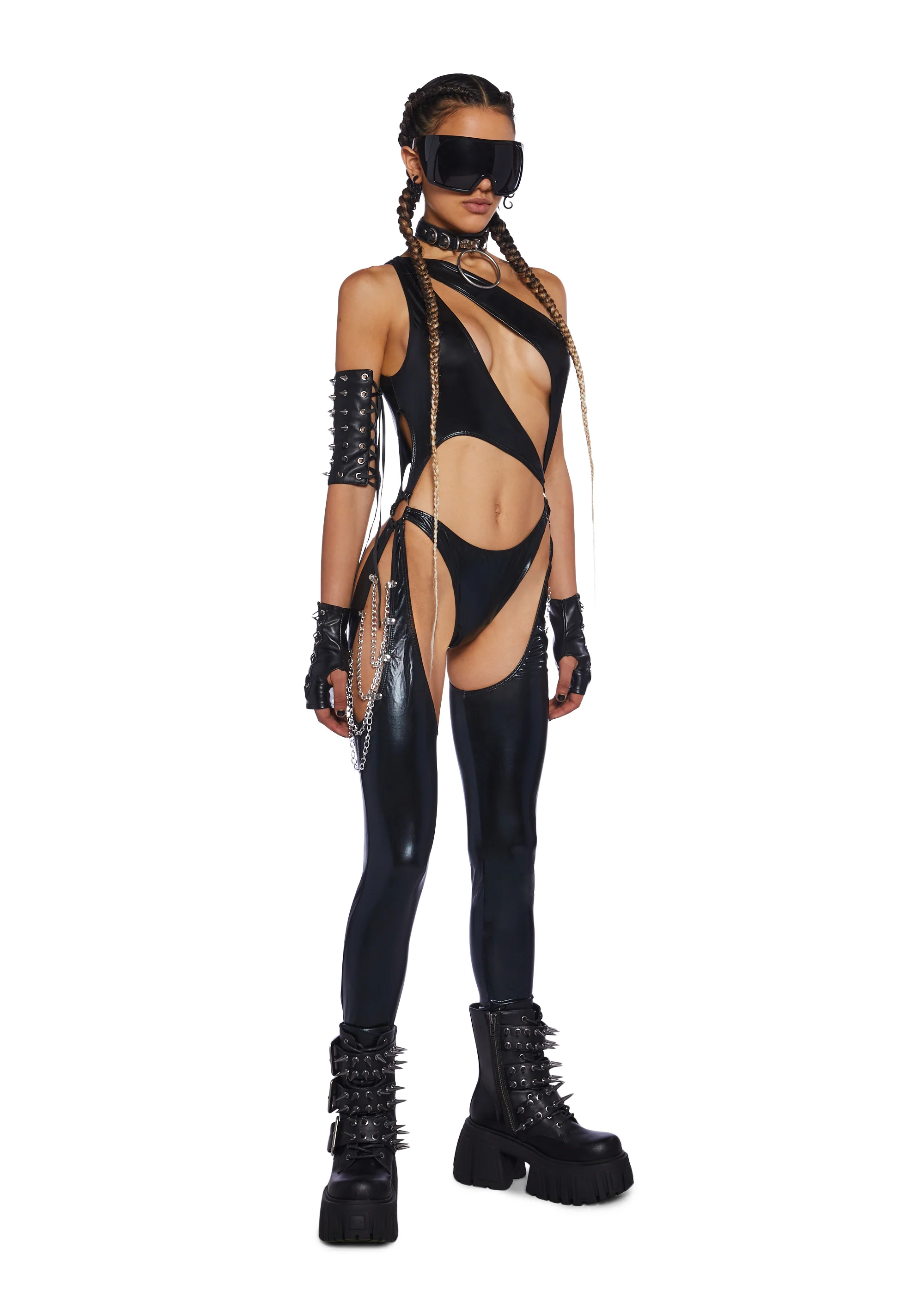 Onyx Prism Moonwalk Cut-Out Catsuit - Image 5