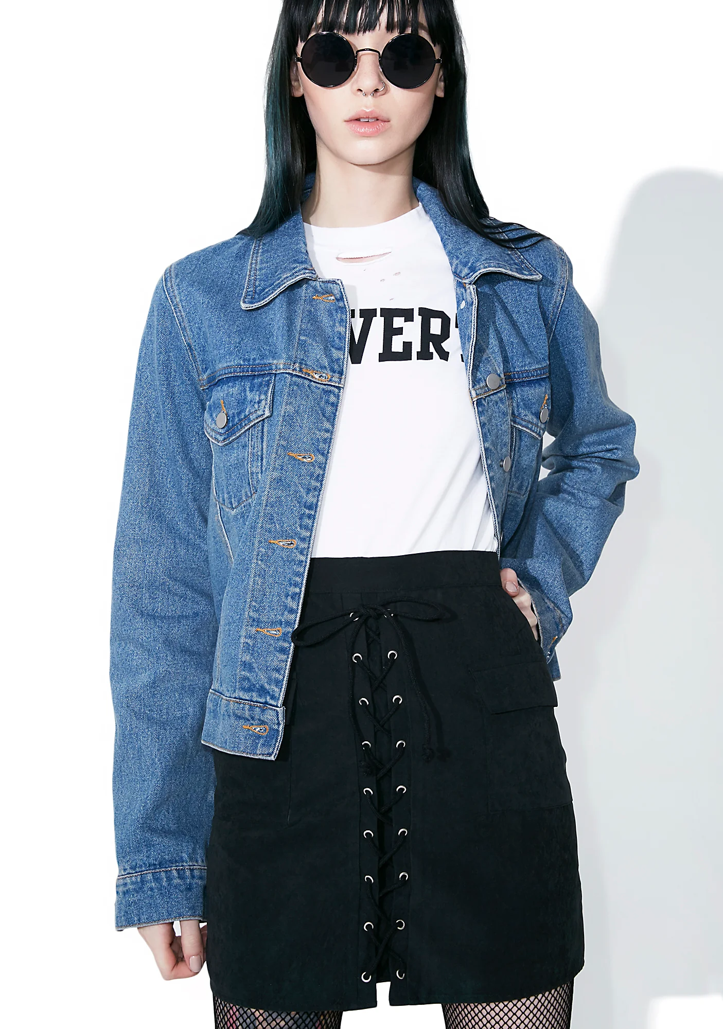 Onyx Sassy Sister Lace-Up Skirt - Image 2