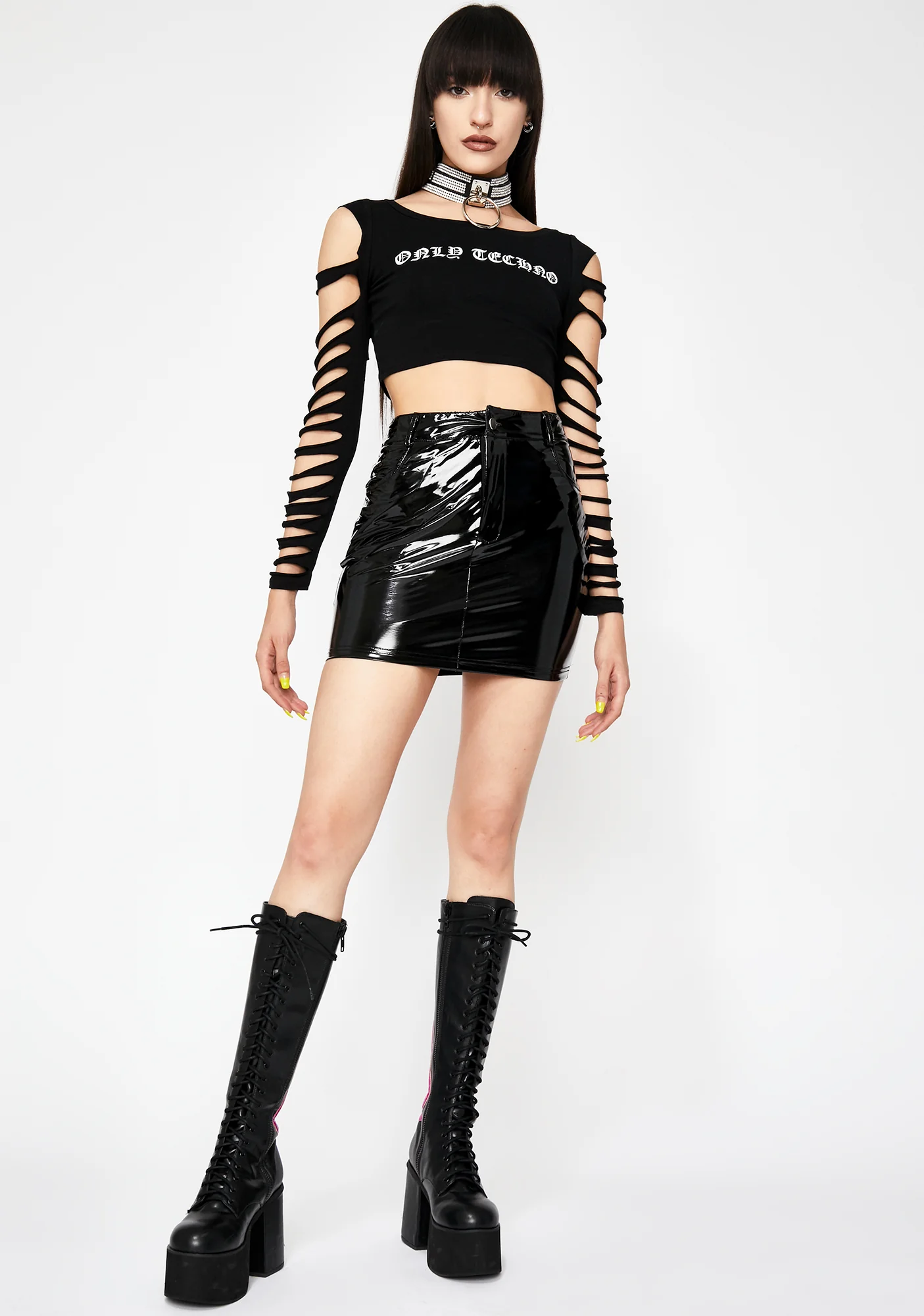 Onyx Taste The Sass Vinyl Skirt - Image 3