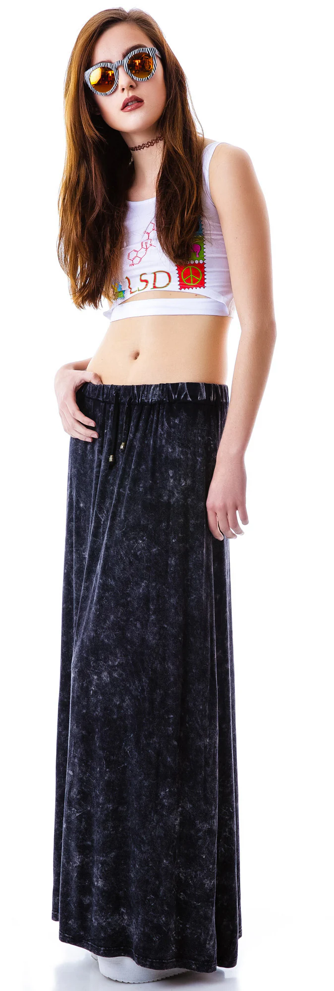 Open Road Stone Wash Maxi Skirt - Image 2