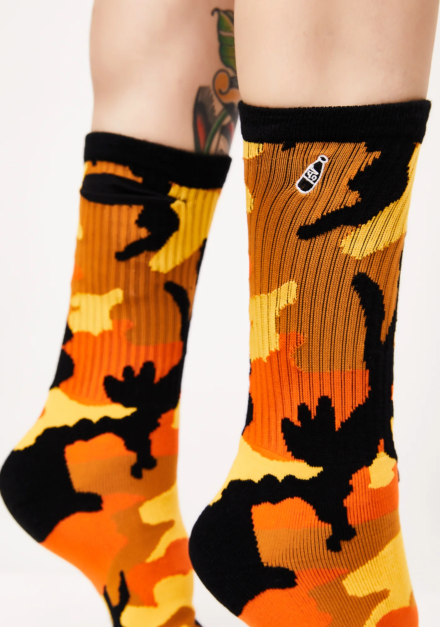 Orange Camo Pocket Socks - Image 3