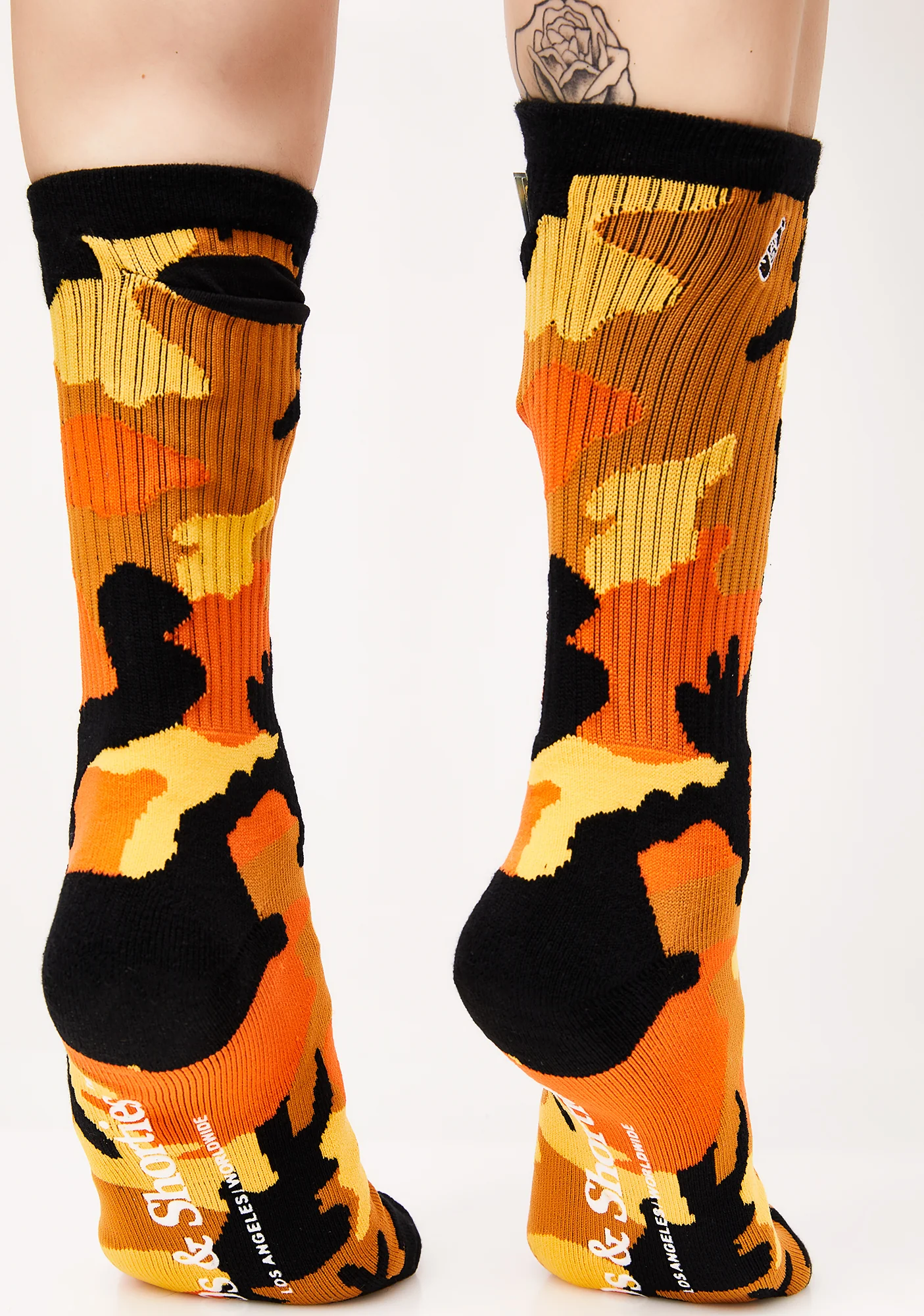 Orange Camo Pocket Socks - Image 5