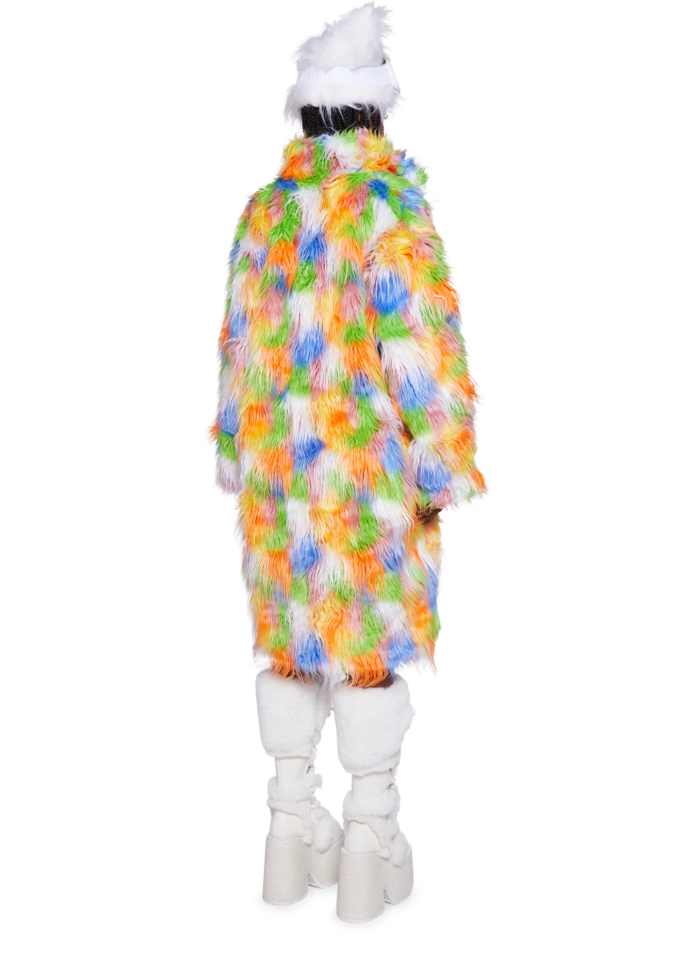 Orange Soda Faux Fur Coat - Image 4
